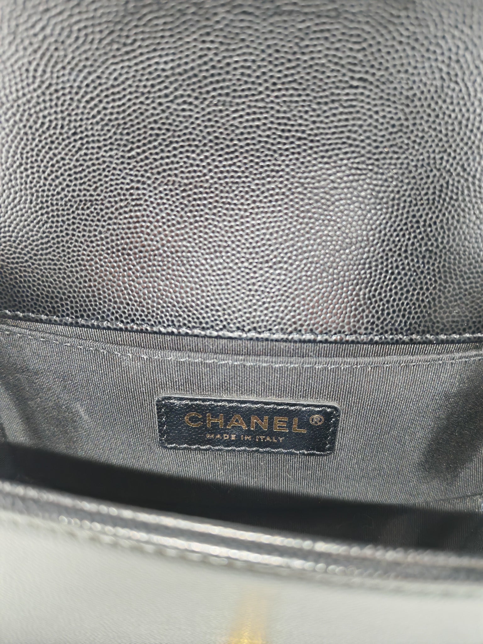 Boy Small in Black Quilted Caviar Leather and Aged Gold Hardware Series 29 | Purse Maison Luxury Bags Shop