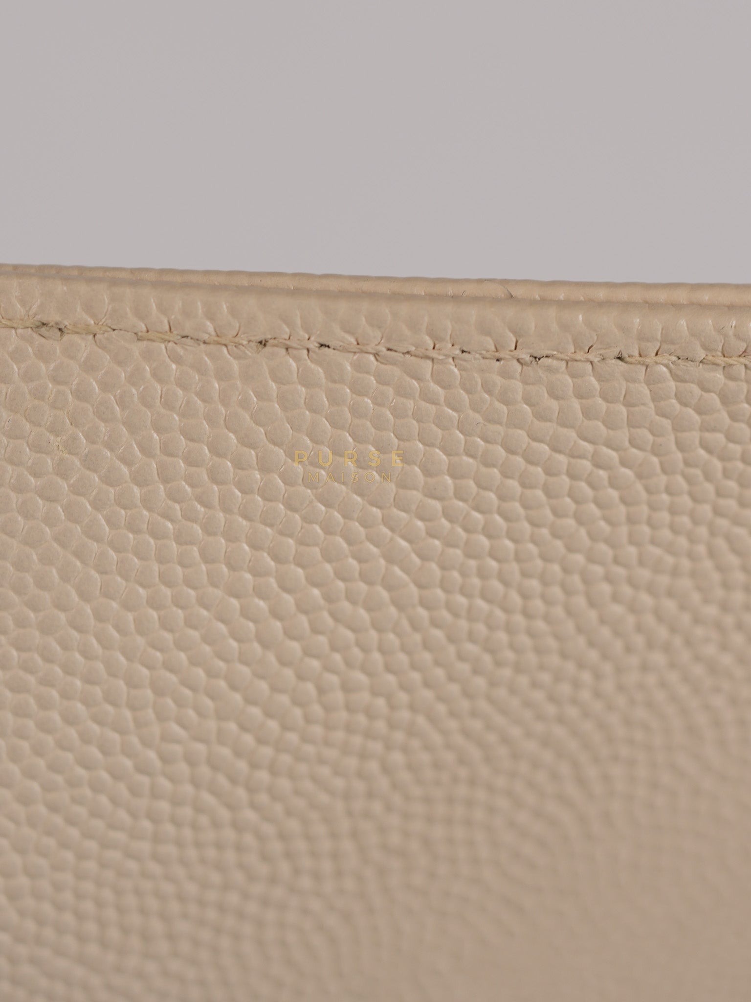 Boy Small in Cream Chevron Caviar Leather Aged Gold Hardware Series 25 | Purse Maison Luxury Bags Shop