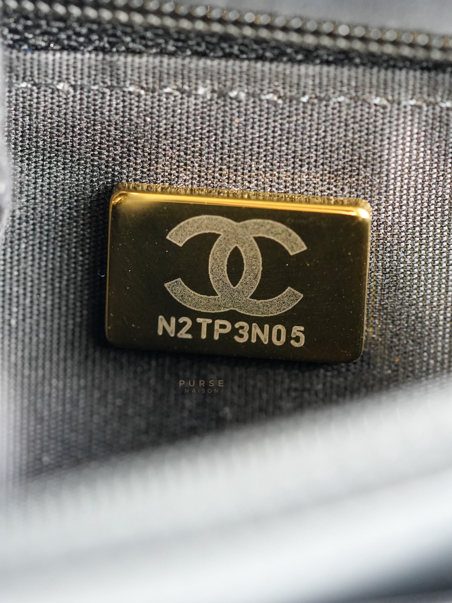 Boy Wallet On Chain in Black Caviar Leather Gold Hardware(Microchip) | Purse Maison Luxury Bags Shop