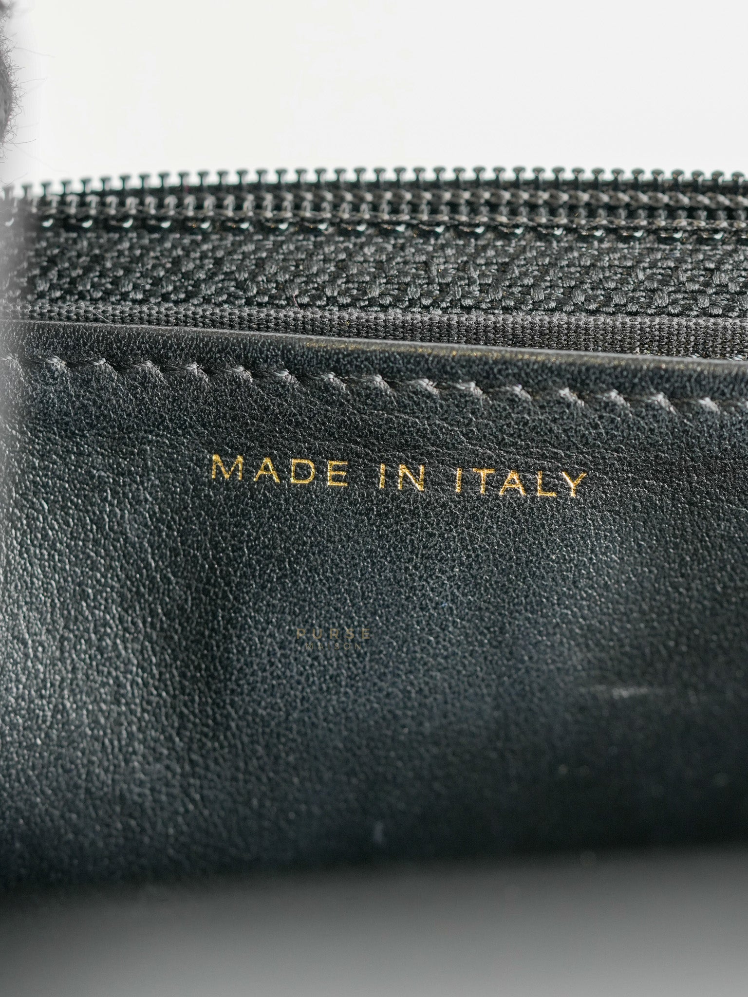 Boy Wallet On Chain in Black Caviar Leather Gold Hardware(Microchip) | Purse Maison Luxury Bags Shop