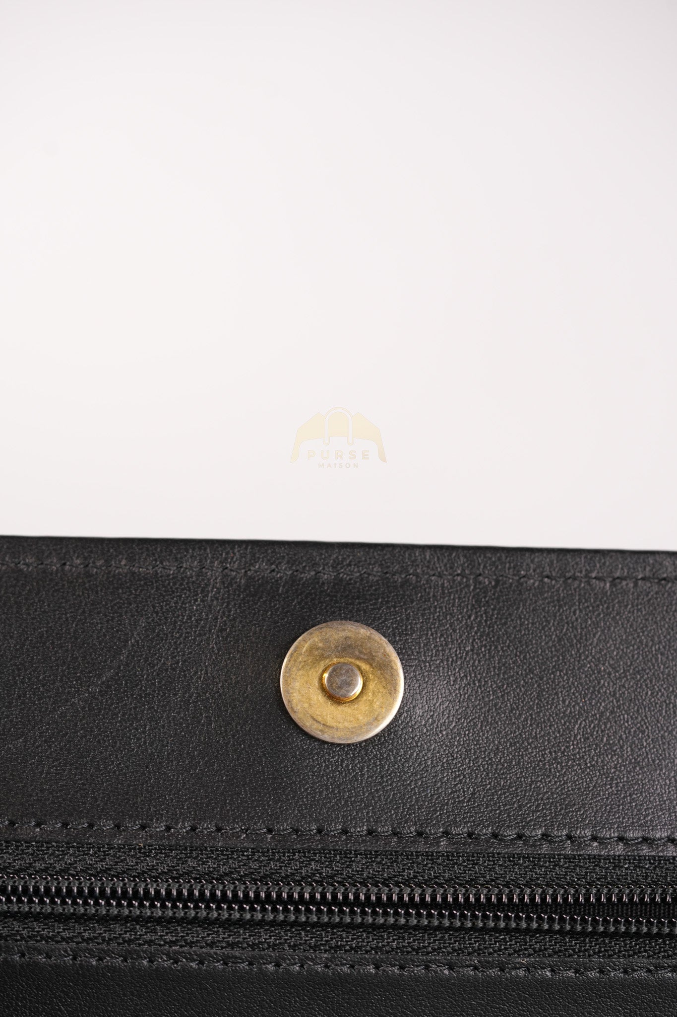 Boy Wallet on Chain in Black Quilted Caviar Leather & Gold Hardware Series 30 | Purse Maison Luxury Bags Shop