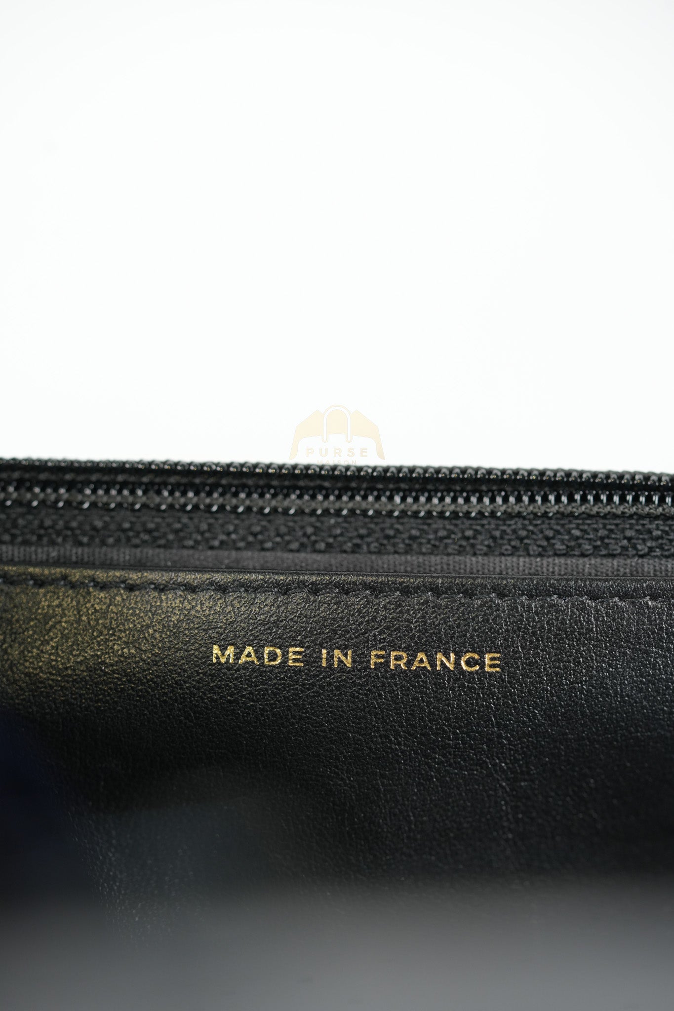 Boy Wallet on Chain in Black Quilted Caviar Leather & Gold Hardware Series 30 | Purse Maison Luxury Bags Shop