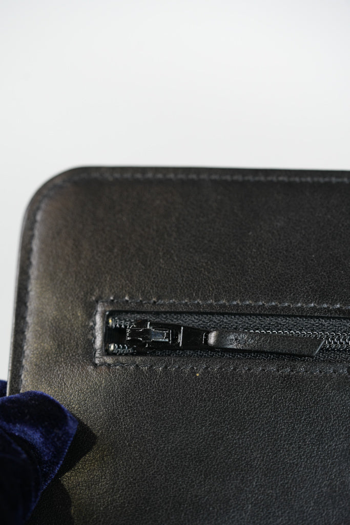 Boy Wallet On Chain (WOC) in Black Quilted Caviar Leather and Aged Gold Hardware Series 29 | Purse Maison Luxury Bags Shop