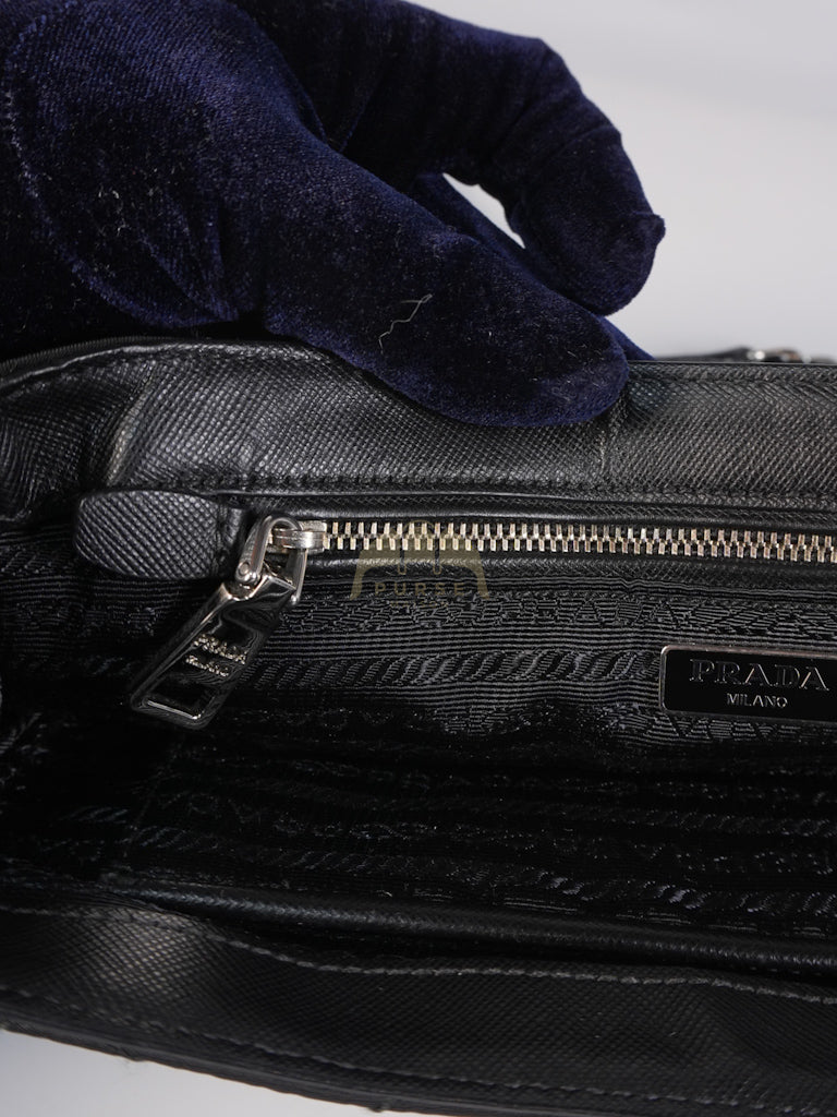 BP0584 Tessuto Impuntu Nero/Black Nylon Shoulder Bag/Crossbody Bag | Purse Maison Luxury Bags Shop