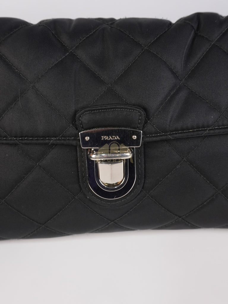 BP0584 Tessuto Impuntu Nero/Black Nylon Shoulder Bag/Crossbody Bag | Purse Maison Luxury Bags Shop