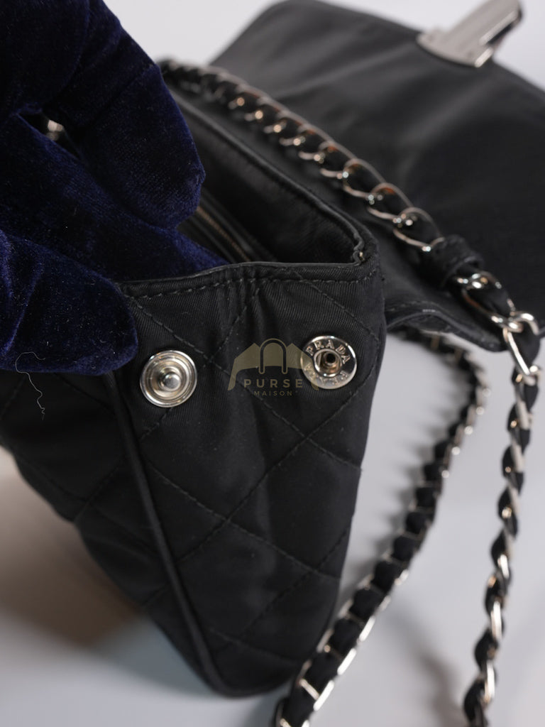 BP0584 Tessuto Impuntu Nero/Black Nylon Shoulder Bag/Crossbody Bag | Purse Maison Luxury Bags Shop