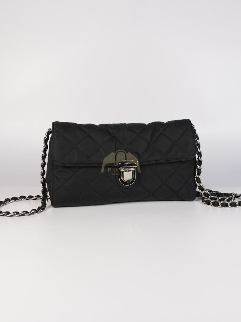 BP0584 Tessuto Impuntu Nero/Black Nylon Shoulder Bag/Crossbody Bag | Purse Maison Luxury Bags Shop