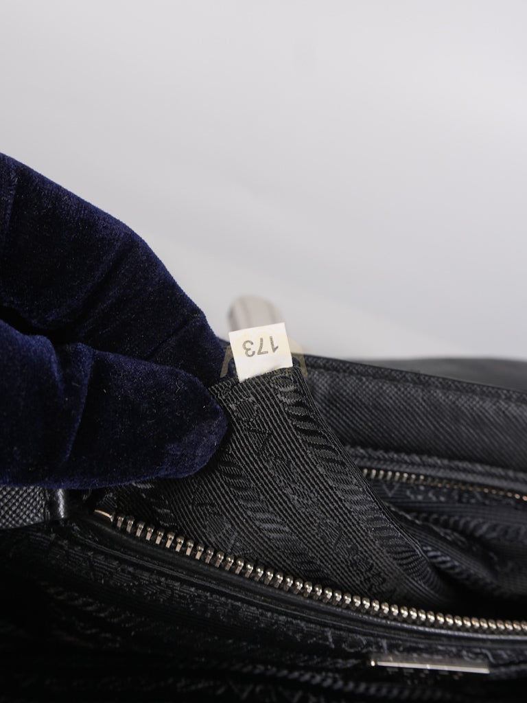 BP0584 Tessuto Impuntu Nero/Black Nylon Shoulder Bag/Crossbody Bag | Purse Maison Luxury Bags Shop