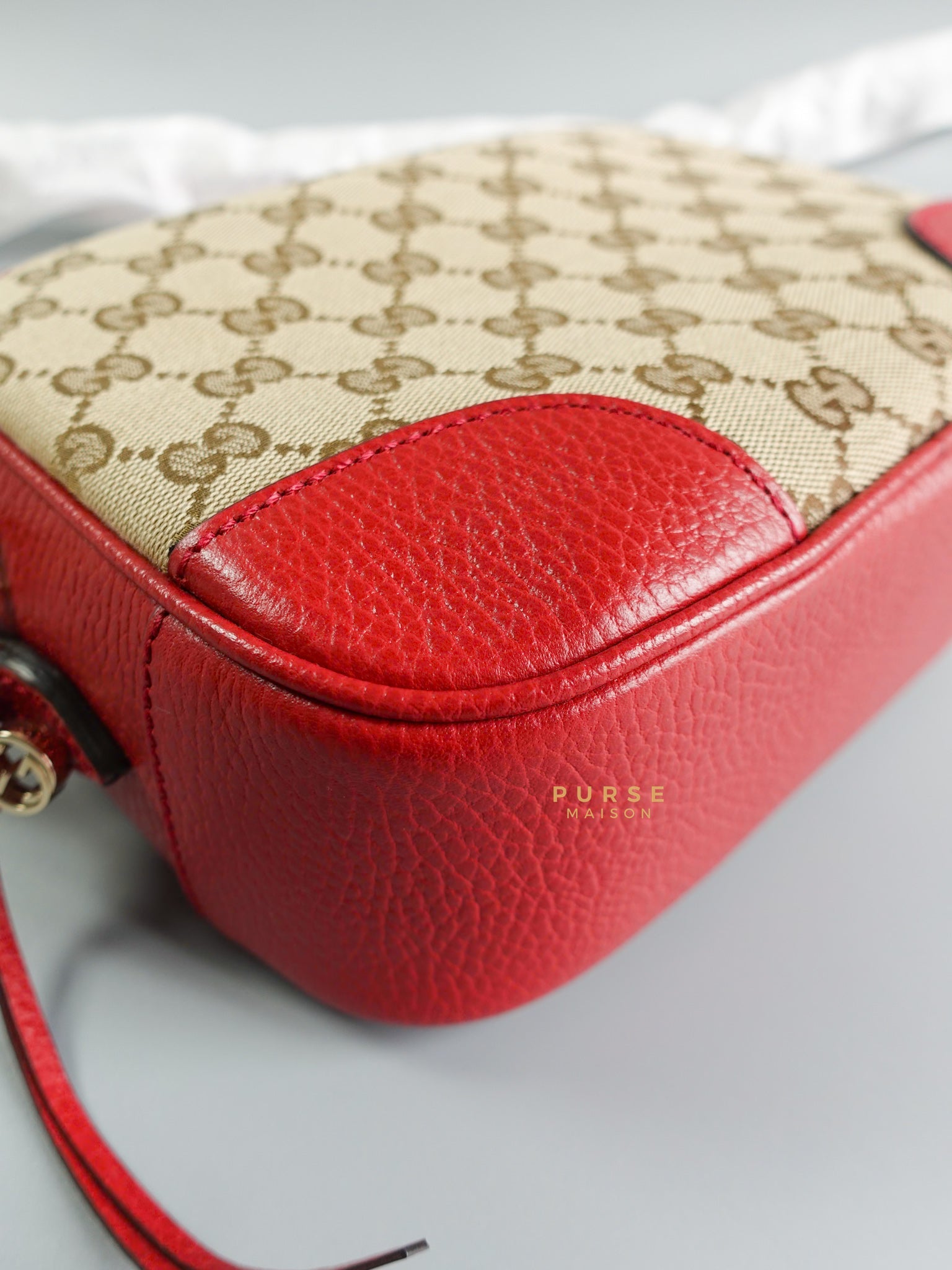 Bree Camera Bag in Red Canvas | Purse Maison Luxury Bags Shop