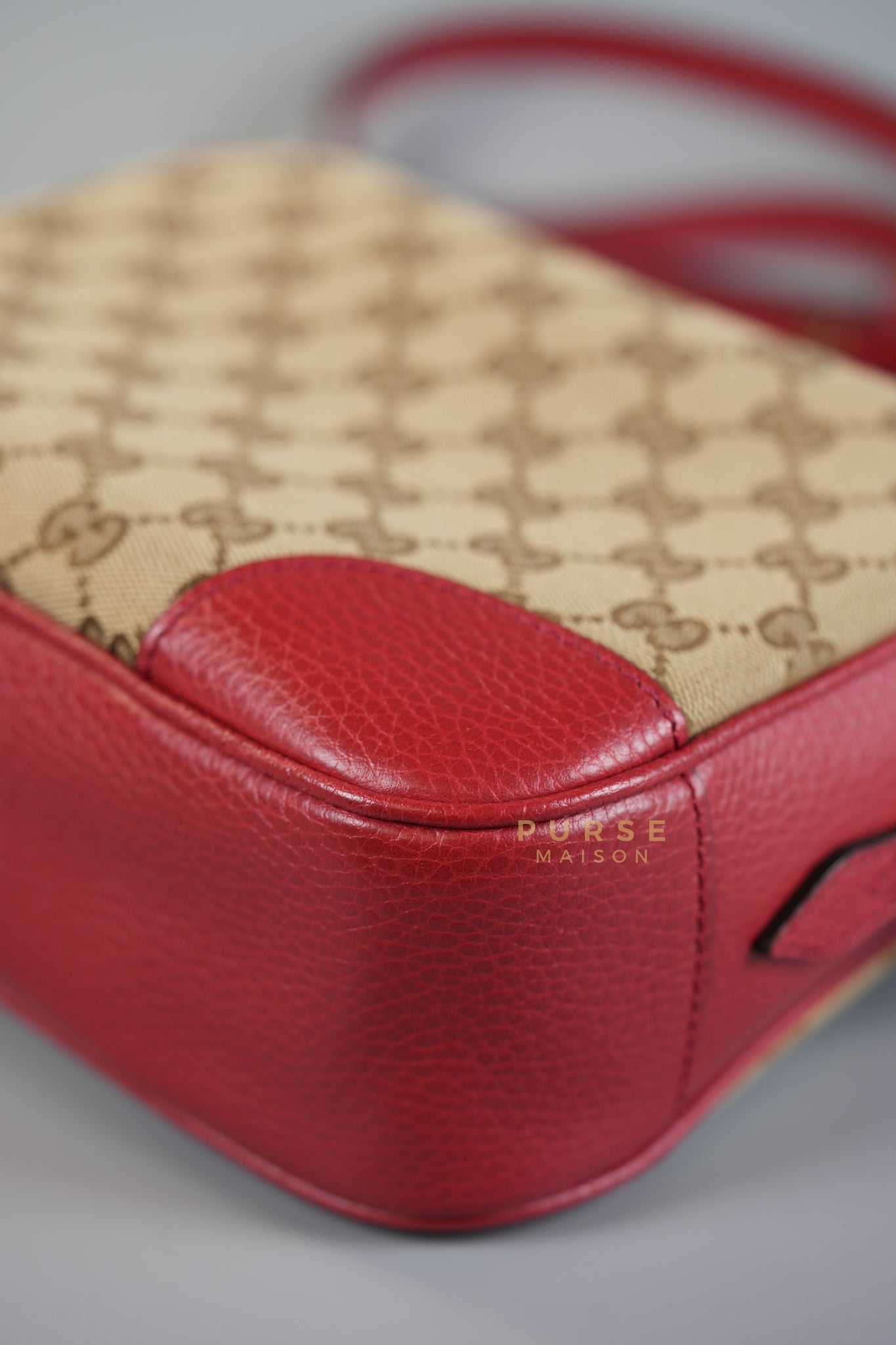 Bree Camera Bag in Red Canvas | Purse Maison Luxury Bags Shop