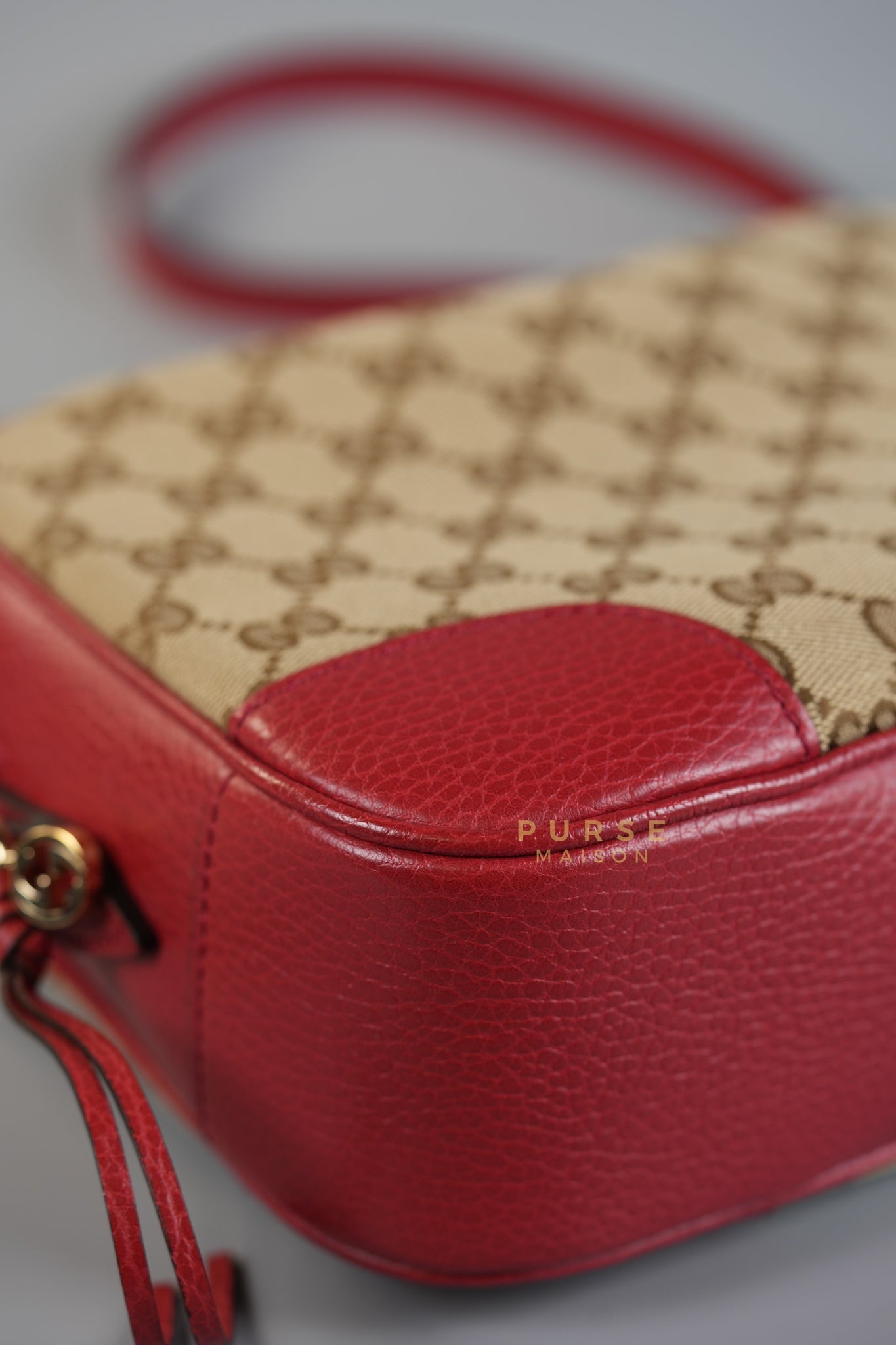 Bree Camera Bag in Red Canvas | Purse Maison Luxury Bags Shop