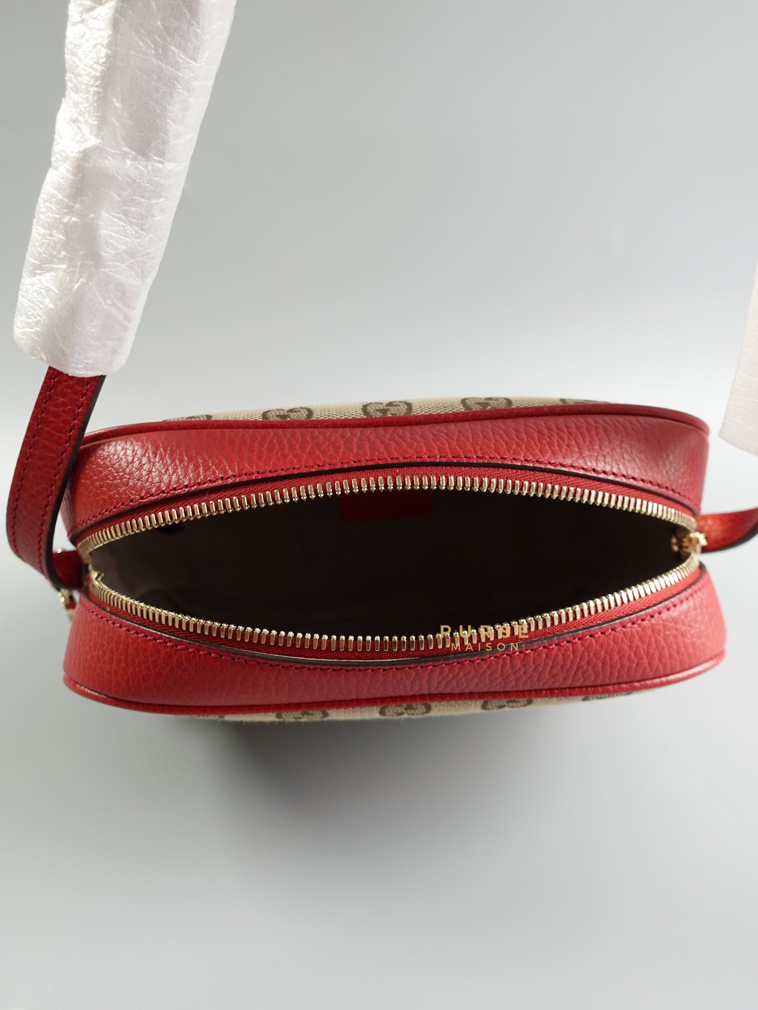 Bree Camera Bag in Red Canvas | Purse Maison Luxury Bags Shop