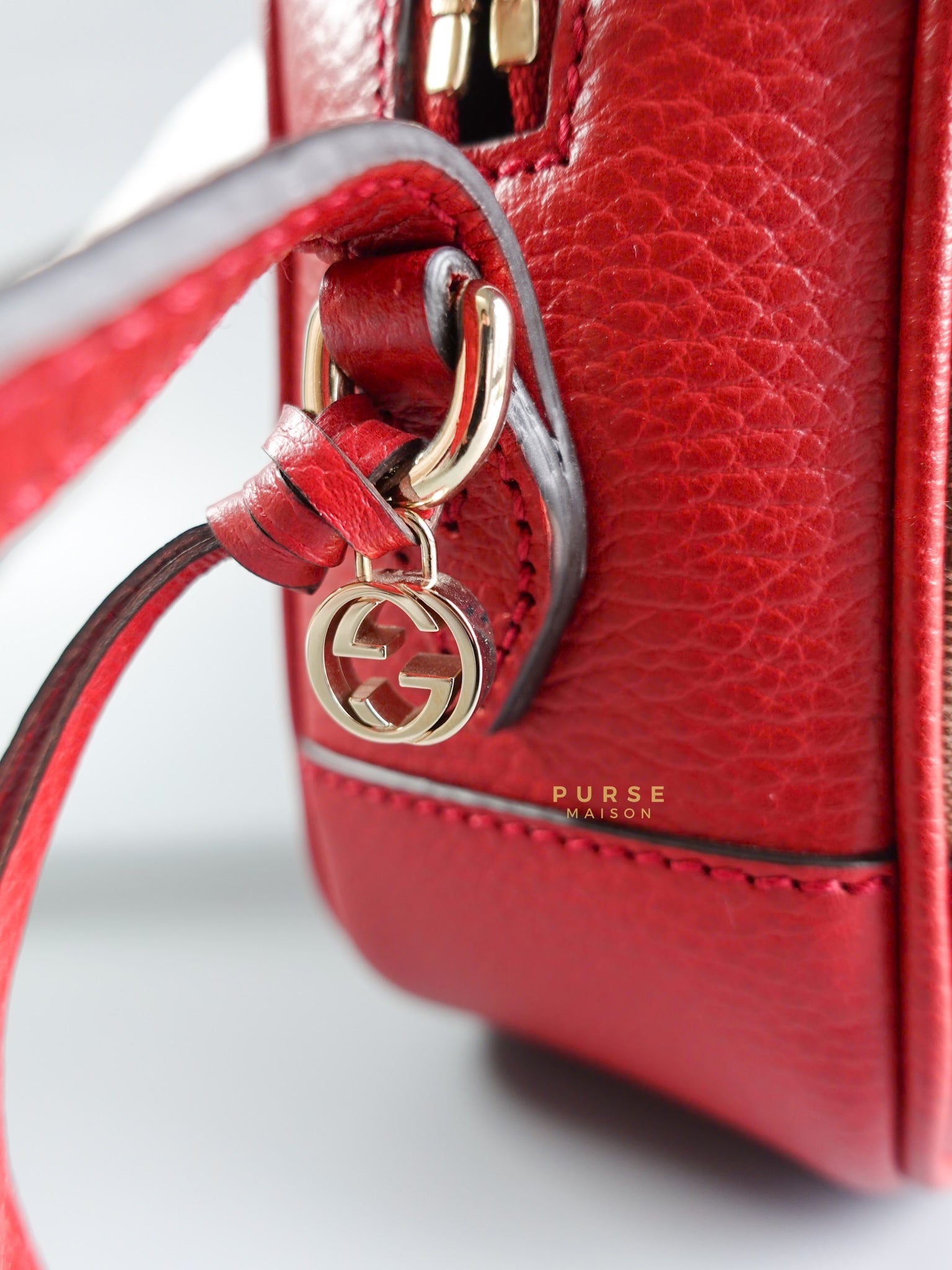 Bree Camera Bag in Red Canvas | Purse Maison Luxury Bags Shop