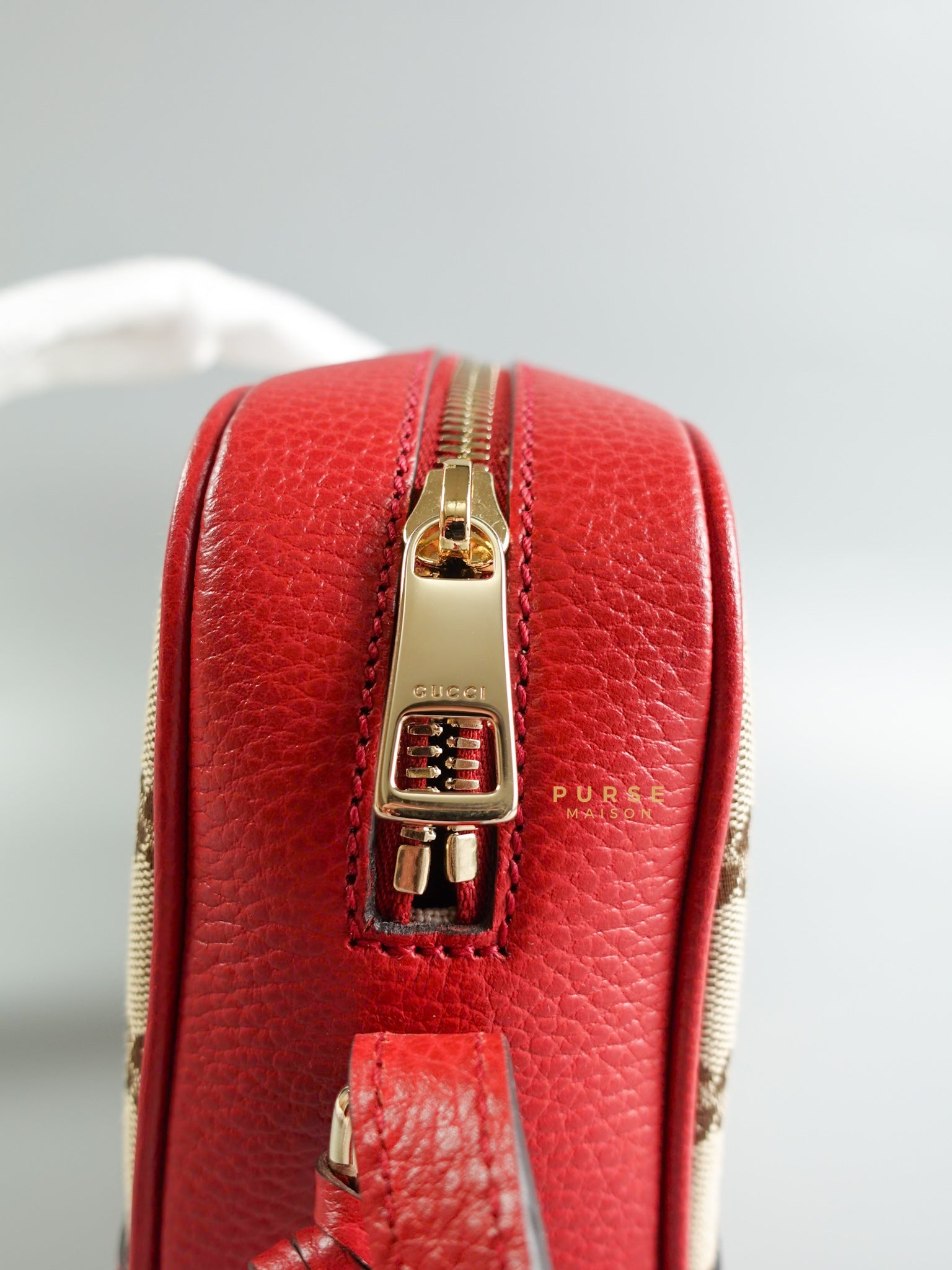 Bree Camera Bag in Red Canvas | Purse Maison Luxury Bags Shop