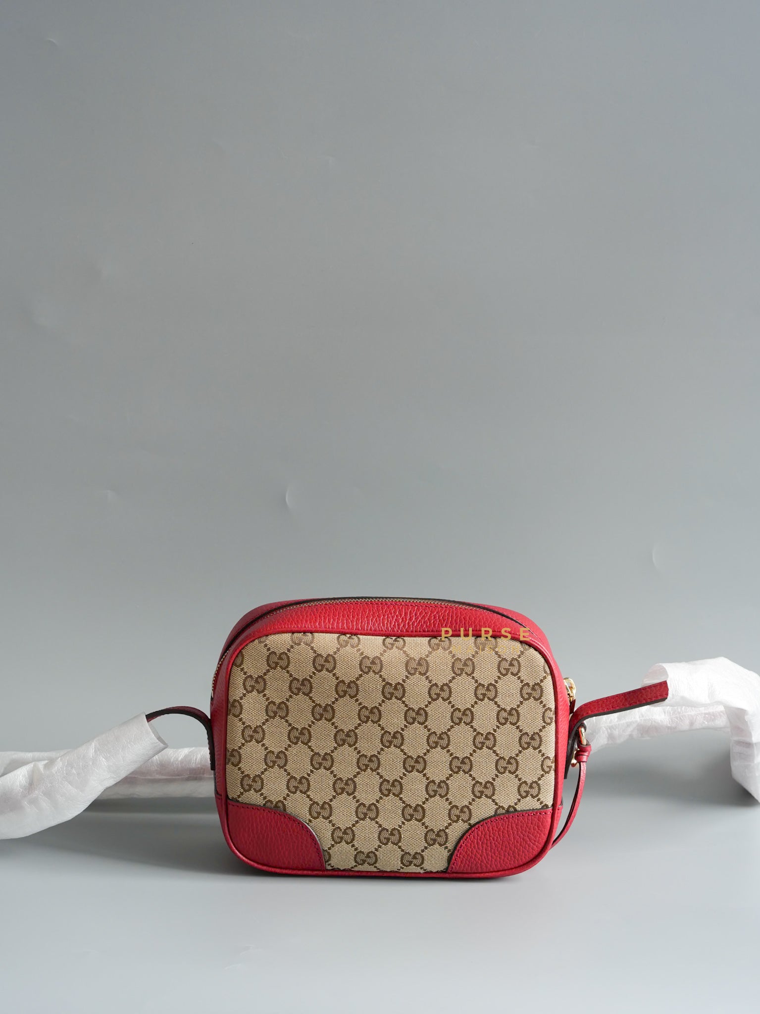 Bree Camera Bag in Red Canvas | Purse Maison Luxury Bags Shop