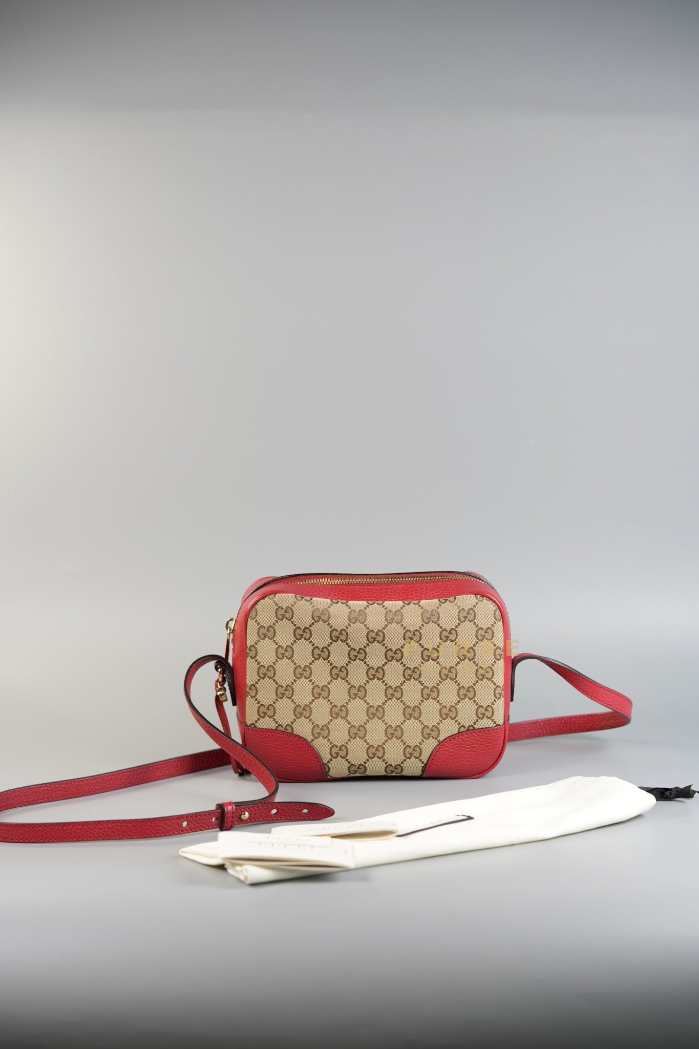 Bree Camera Bag in Red Canvas | Purse Maison Luxury Bags Shop