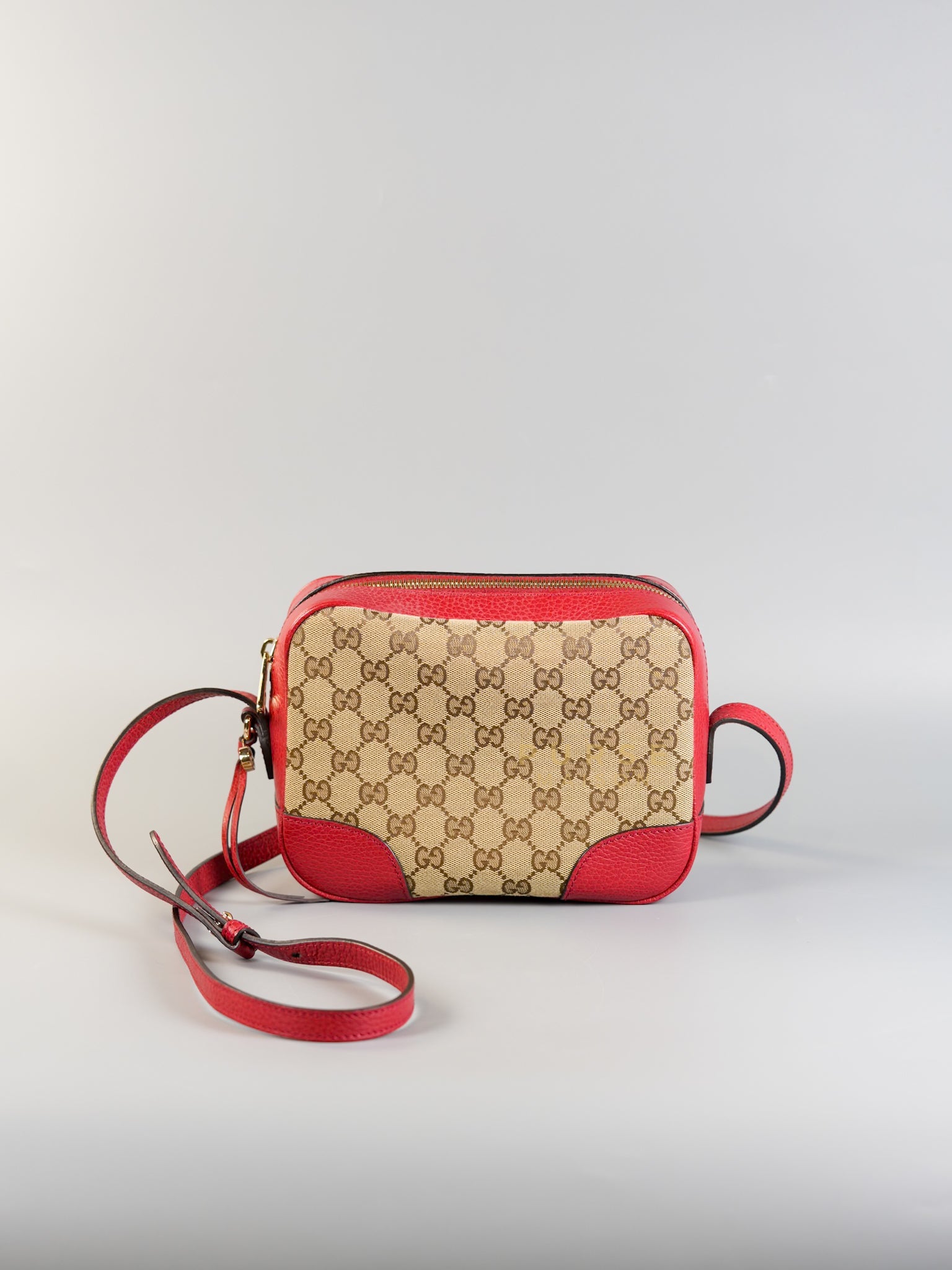 Bree Camera Bag in Red Canvas | Purse Maison Luxury Bags Shop