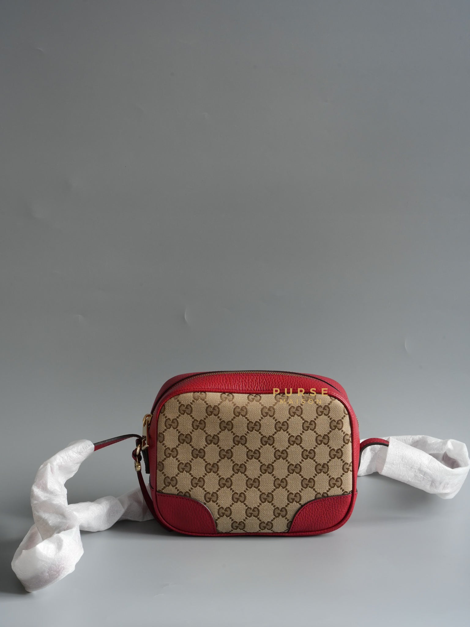 Bree Camera Bag in Red Canvas | Purse Maison Luxury Bags Shop