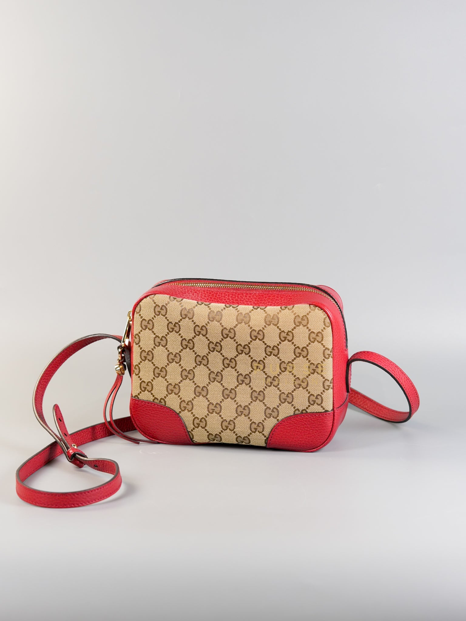 Bree Camera Bag in Red Canvas | Purse Maison Luxury Bags Shop