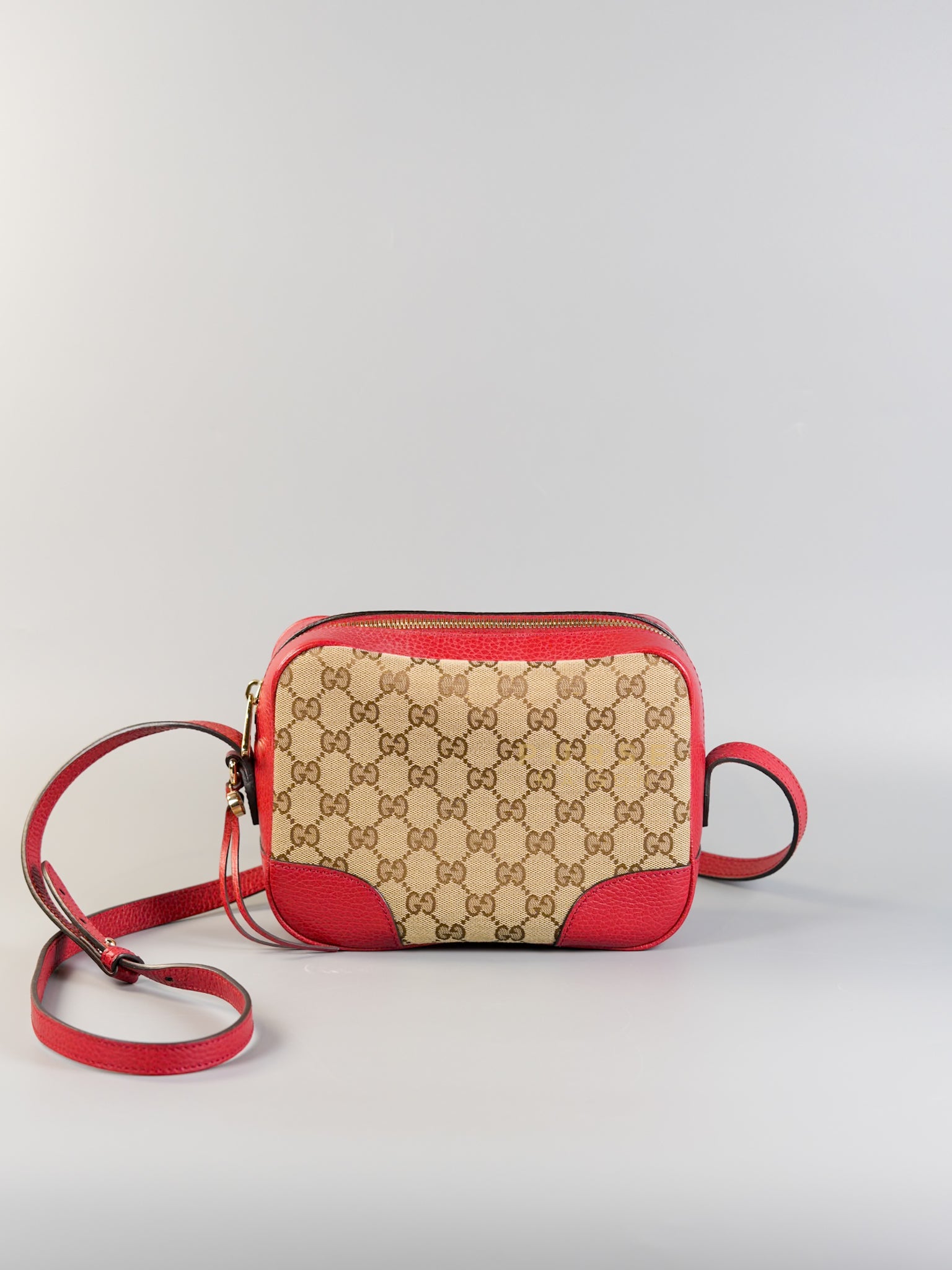 Bree Camera Bag in Red Canvas | Purse Maison Luxury Bags Shop