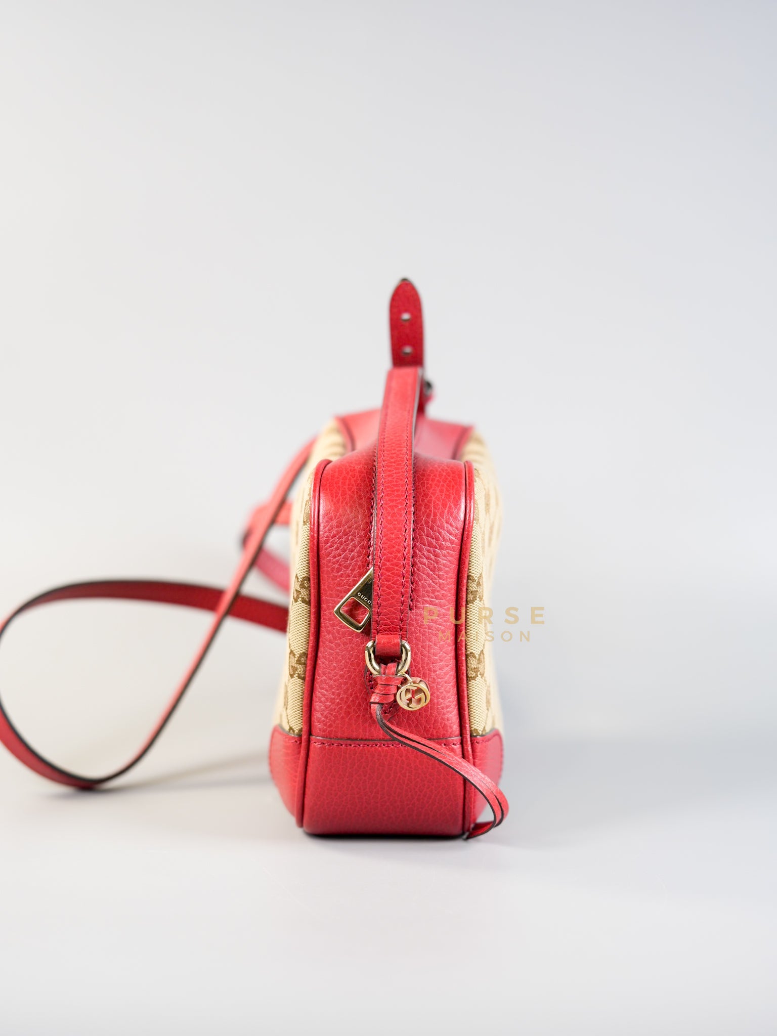 Bree Camera Bag in Red Canvas | Purse Maison Luxury Bags Shop