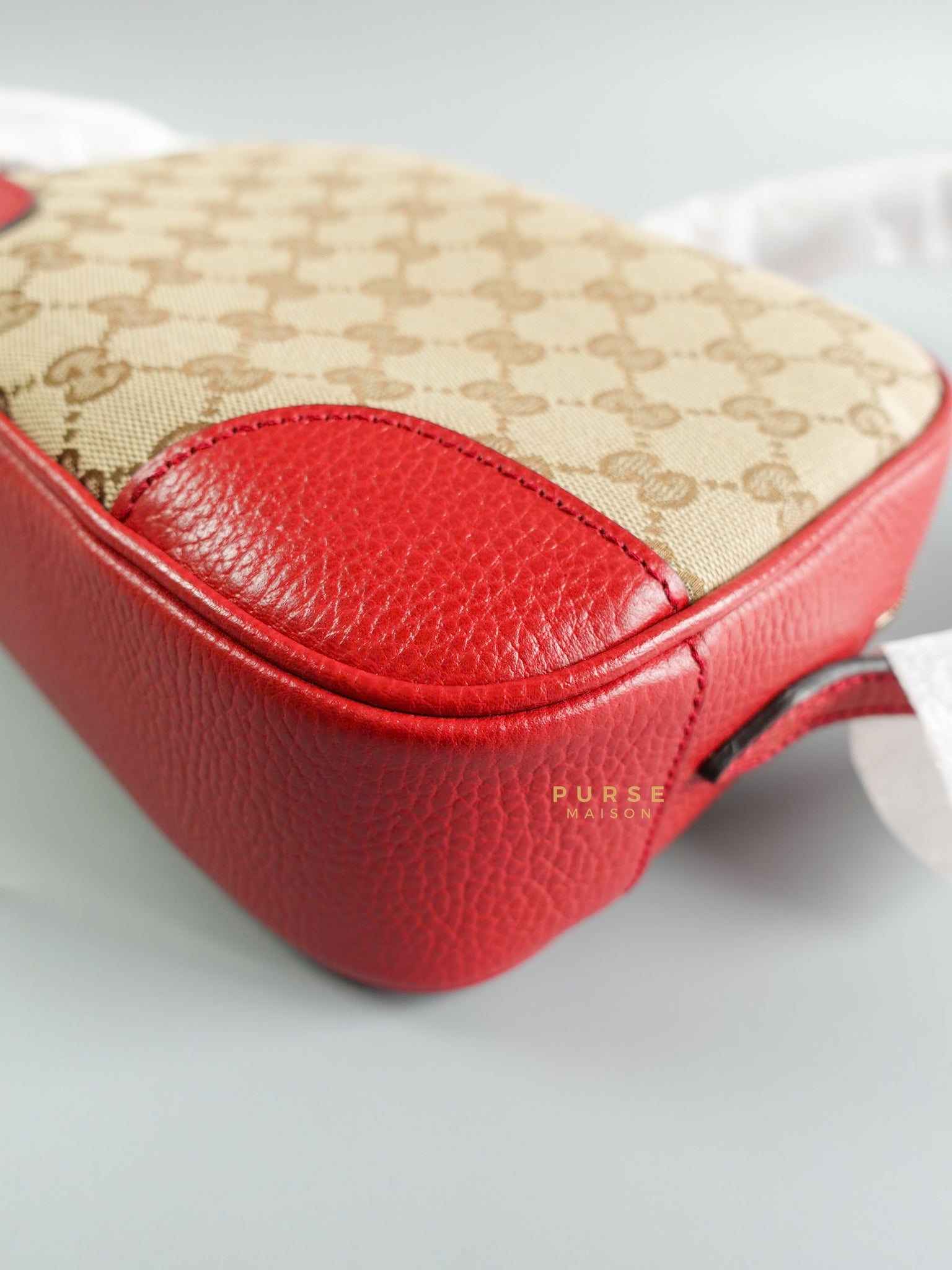 Bree Camera Bag in Red Canvas | Purse Maison Luxury Bags Shop