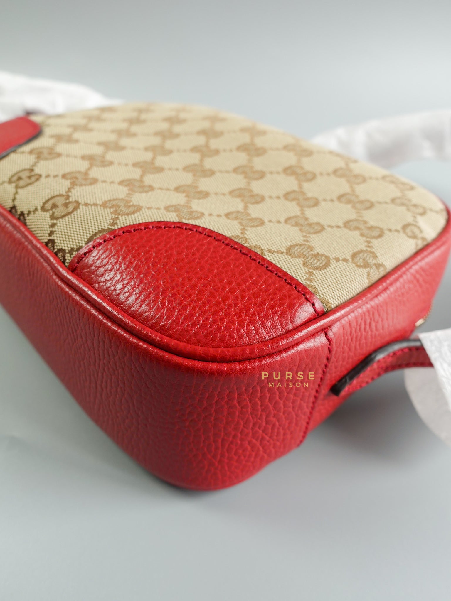 Bree Camera Bag in Red Canvas | Purse Maison Luxury Bags Shop