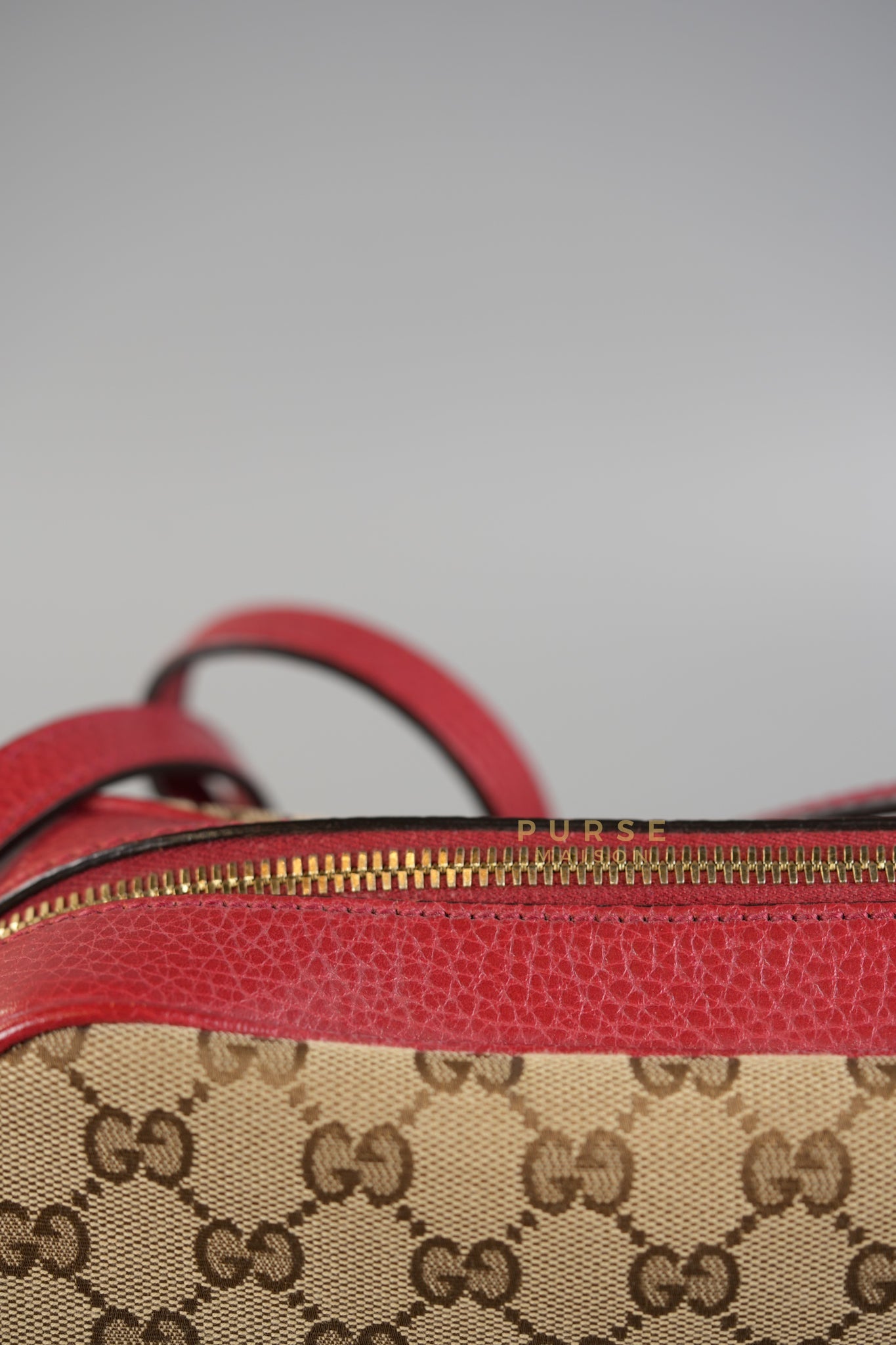 Bree Camera Bag in Red Canvas | Purse Maison Luxury Bags Shop