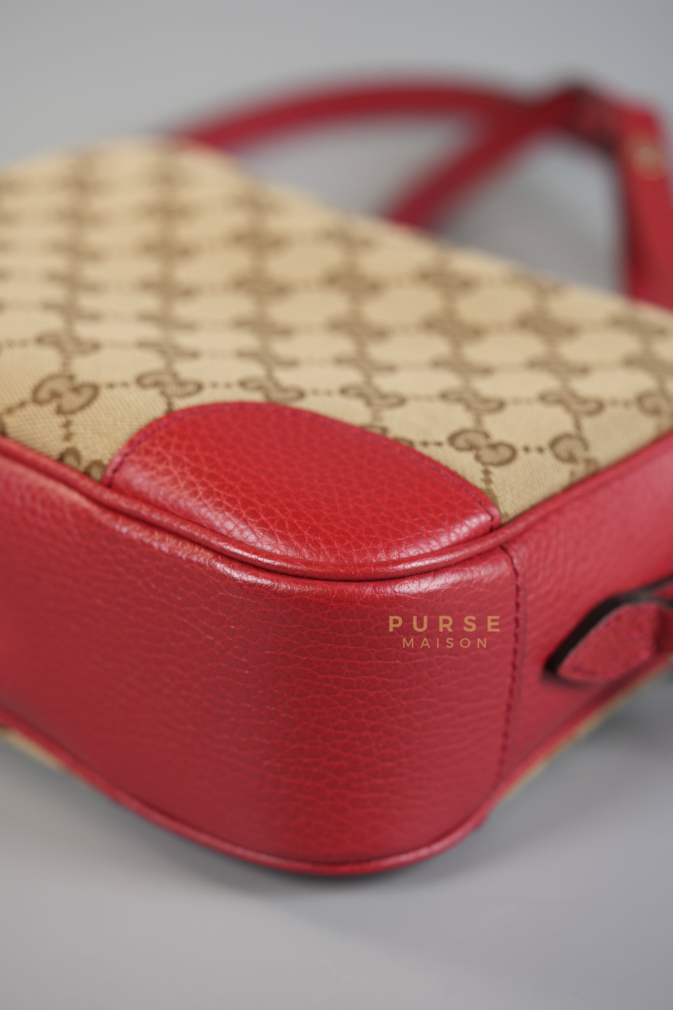 Bree Camera Bag in Red Canvas | Purse Maison Luxury Bags Shop