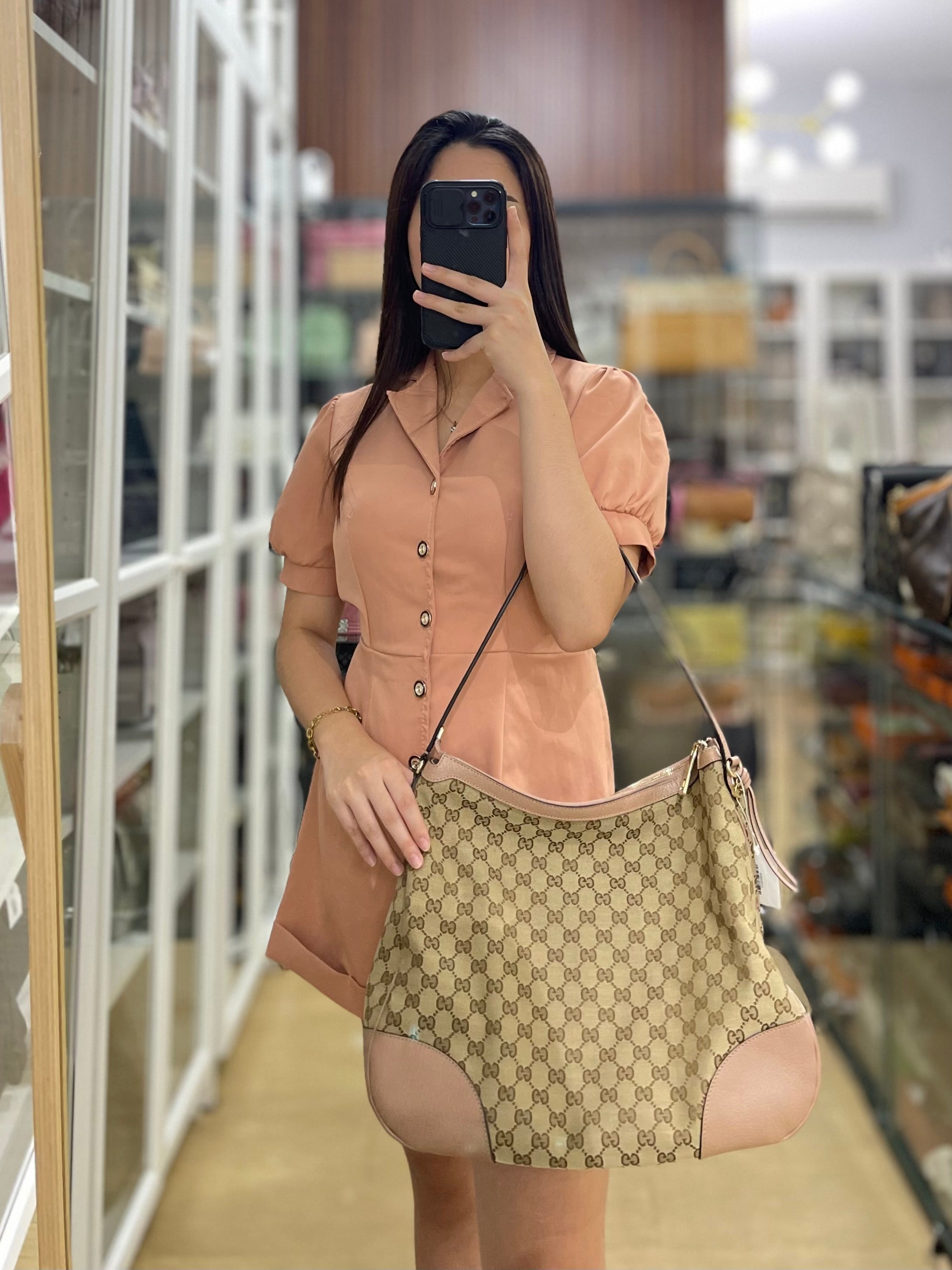 Bree Large Hobo Bag in GG Guccissima Canvas | Purse Maison Luxury Bags Shop