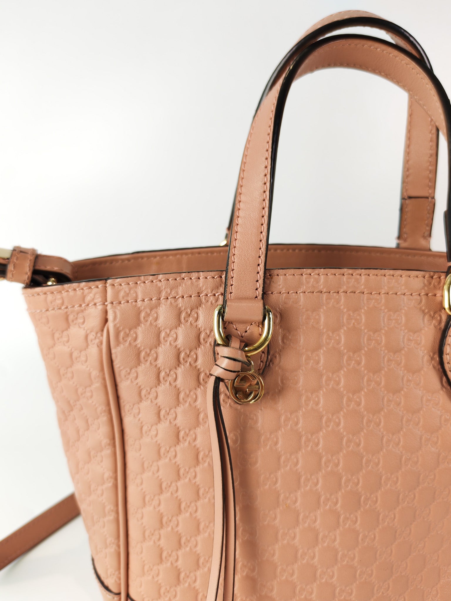 Bree Tote Bag Small in Pink Micro Guccissima Leather | Purse Maison Luxury Bags Shop