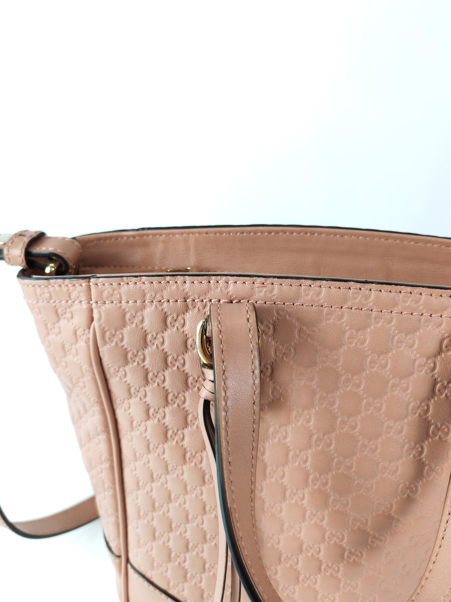 Bree Tote Bag Small in Pink Micro Guccissima Leather | Purse Maison Luxury Bags Shop