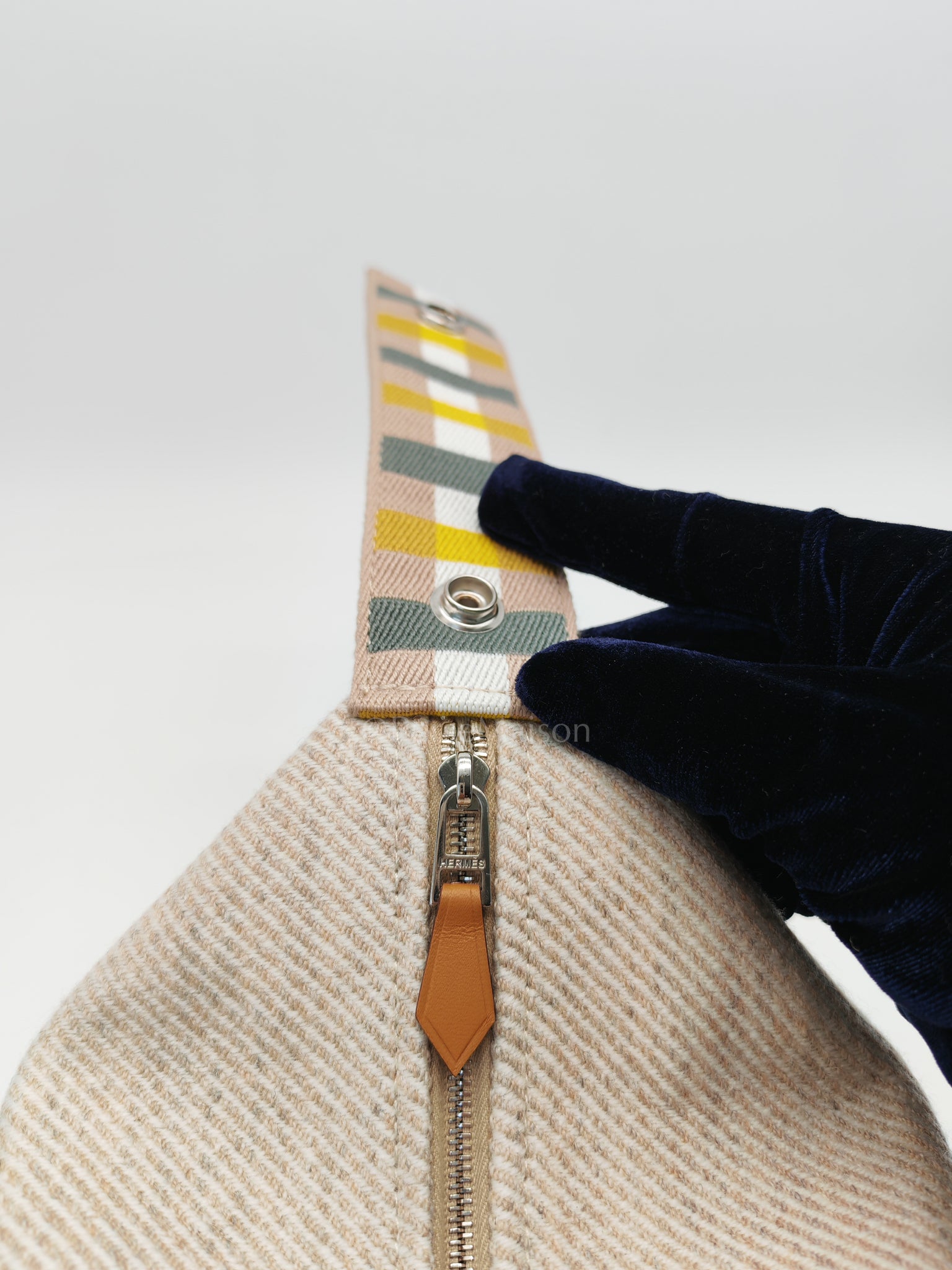Bride a Brac Au Carre GM Cotton Seigle/Yellow Handbag | Purse Maison Luxury Bags Shop