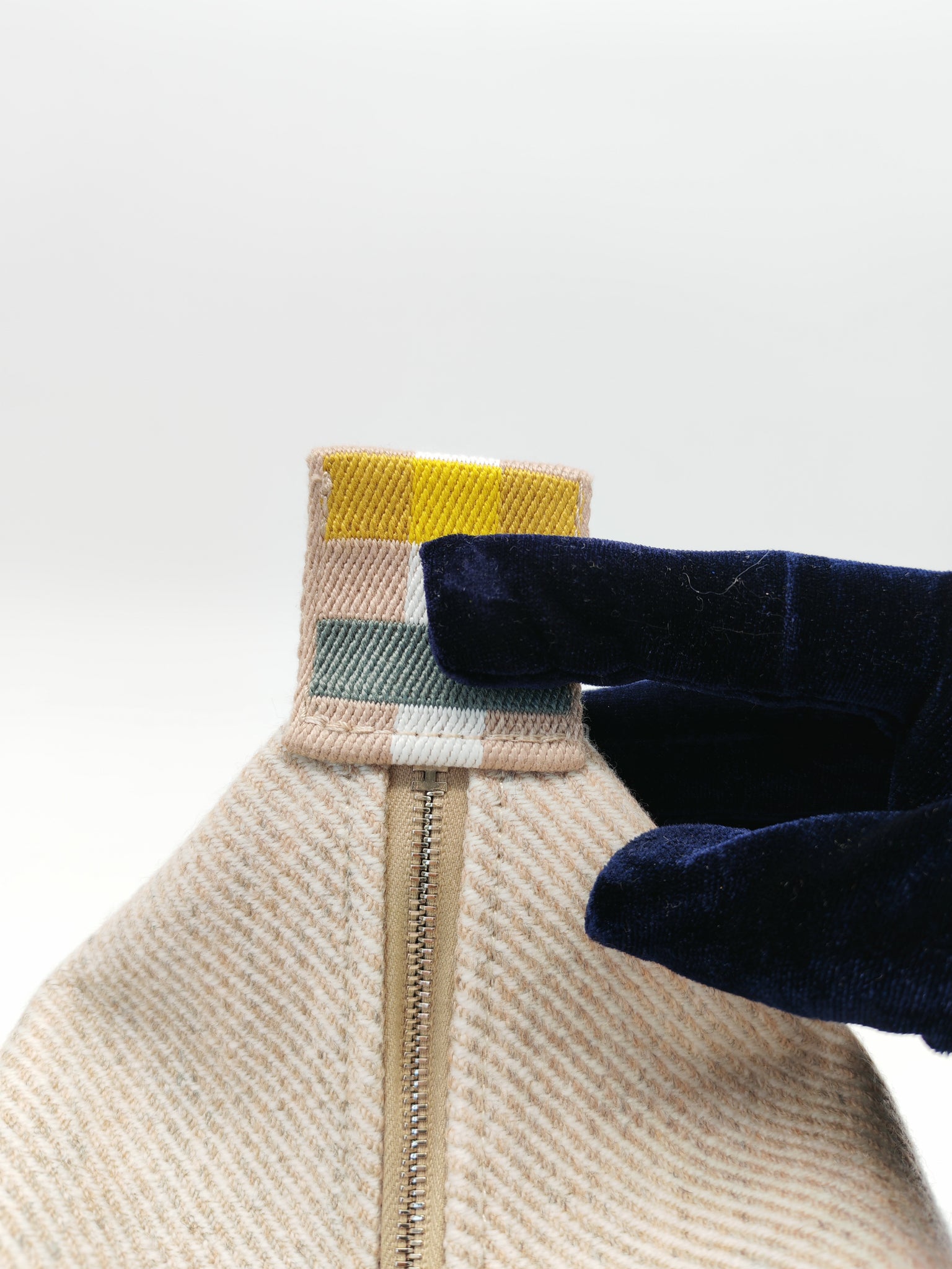 Bride a Brac Au Carre GM Cotton Seigle/Yellow Handbag | Purse Maison Luxury Bags Shop