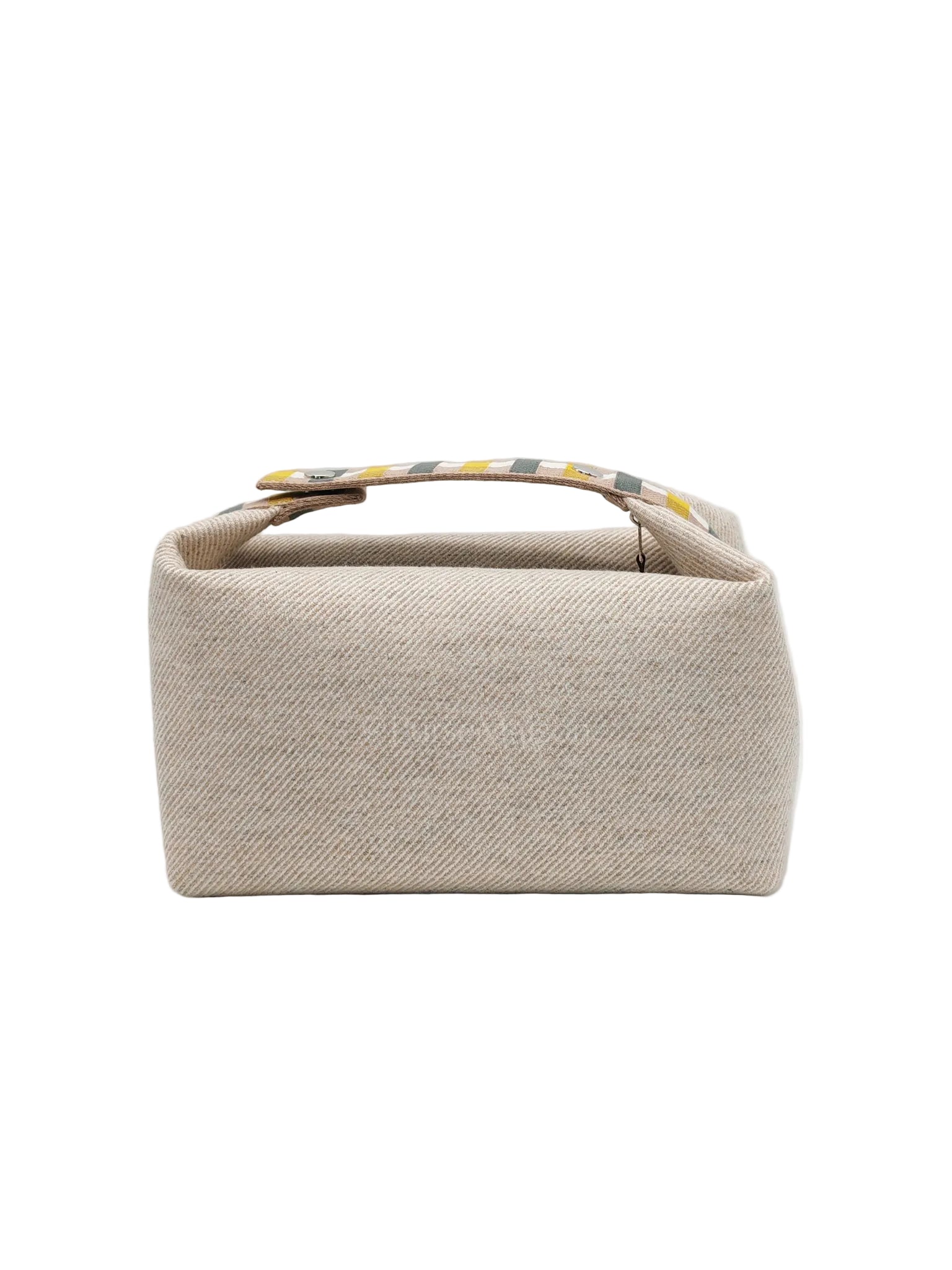 Bride a Brac Au Carre GM Cotton Seigle/Yellow Handbag | Purse Maison Luxury Bags Shop