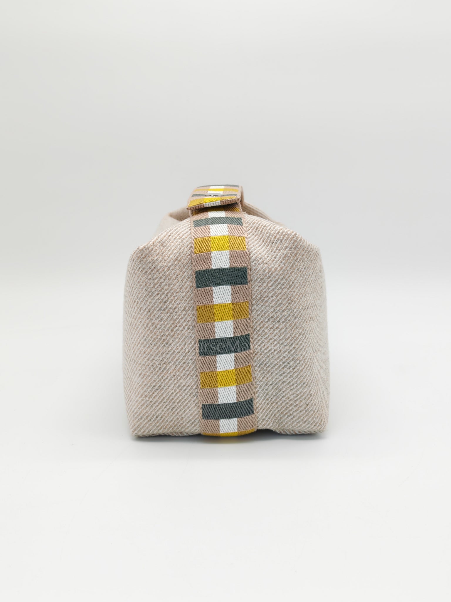 Bride a Brac Au Carre GM Cotton Seigle/Yellow Handbag | Purse Maison Luxury Bags Shop