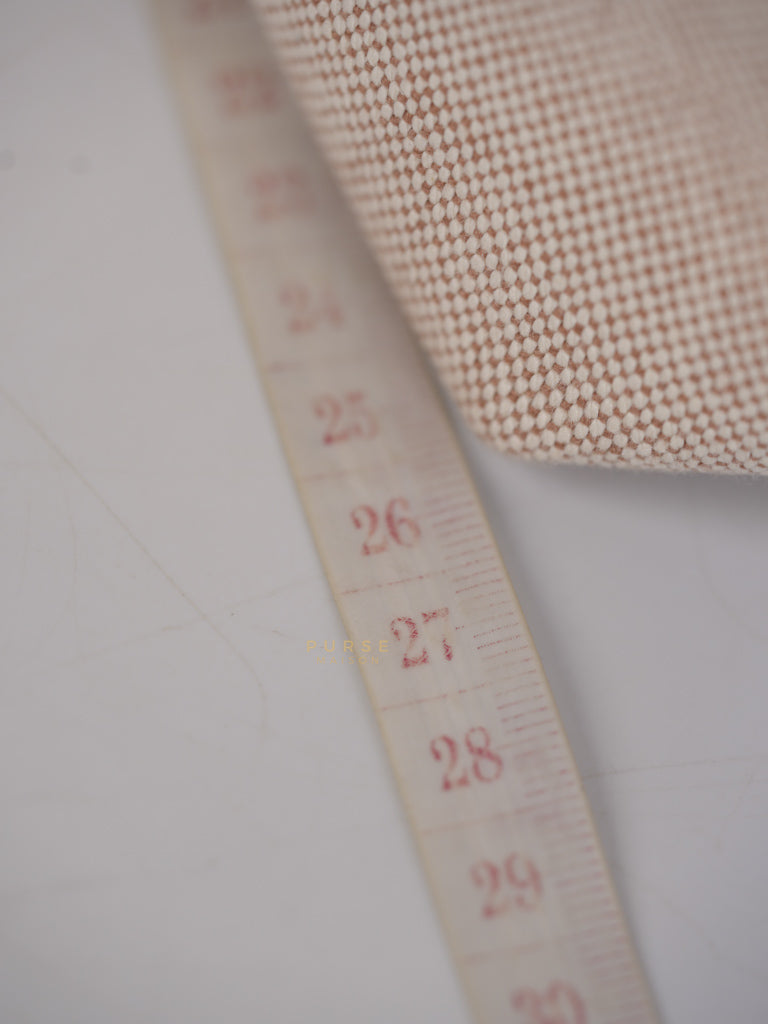 Bride-A-Brac Large Pouch Orange Handle and Beige Canvas | Purse Maison Luxury Bags Shop