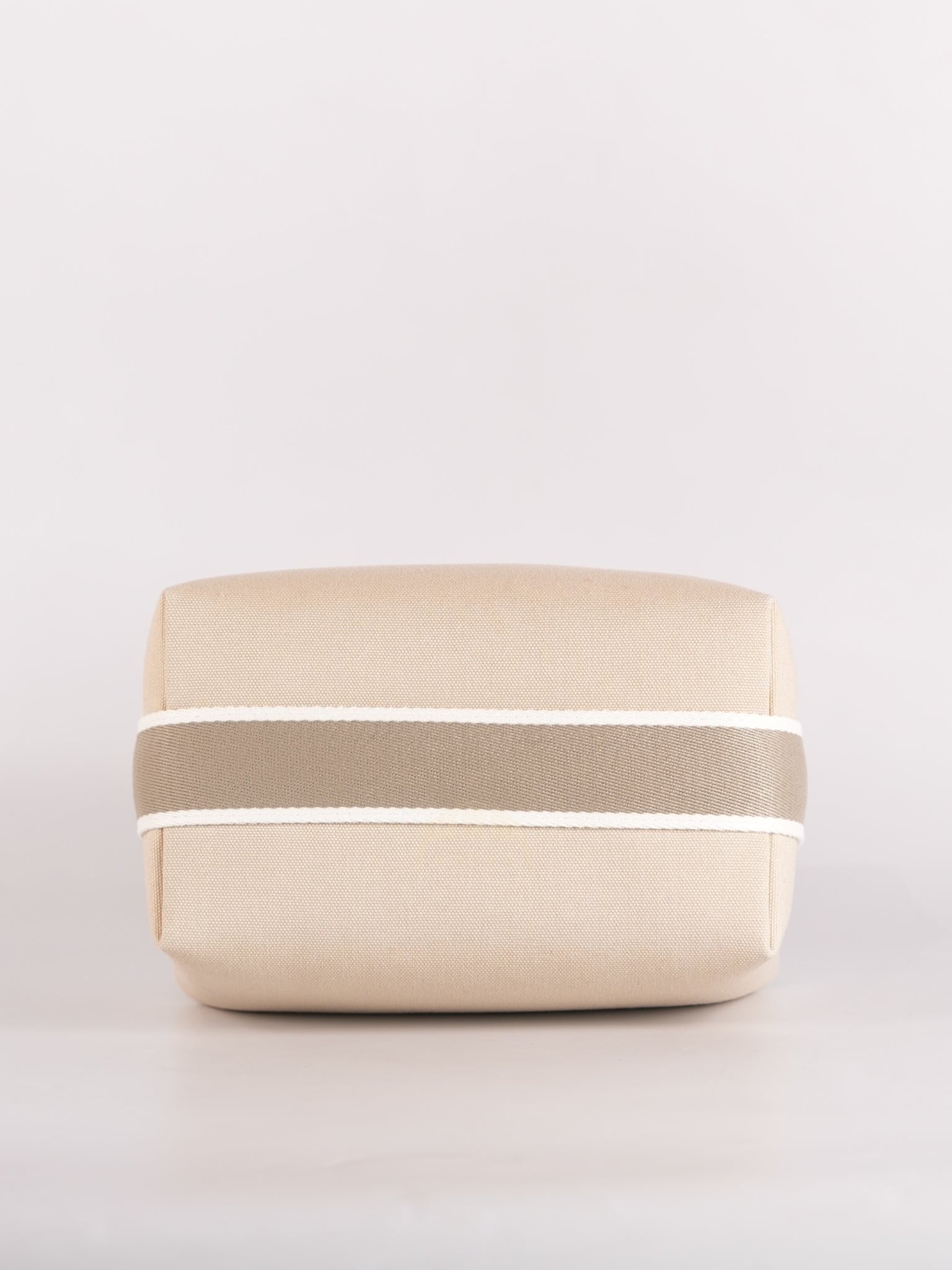 Bride A Brac PM Cosmetic Pouch in White/Cream Canvas and Palladium Hardware | Purse Maison Luxury Bags Shop