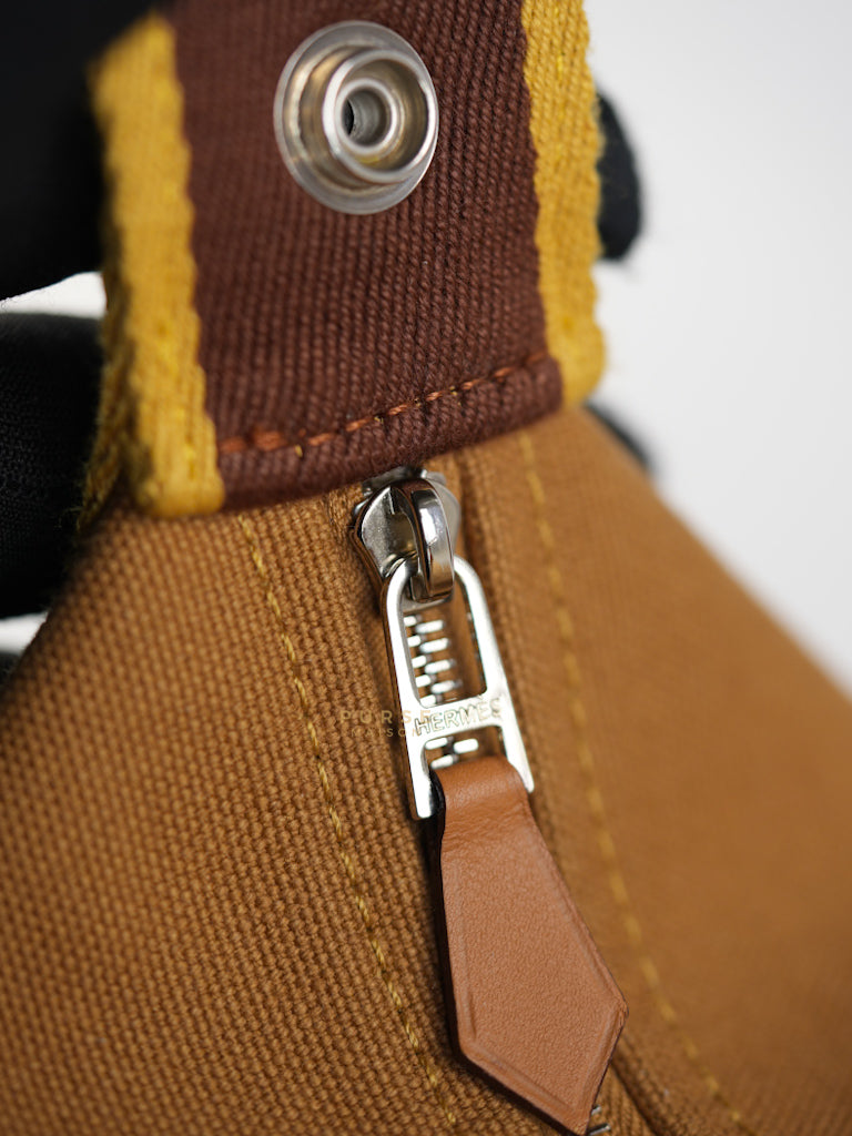 Bride-A-Brac Small Pouch Ocre Canvas | Purse Maison Luxury Bags Shop