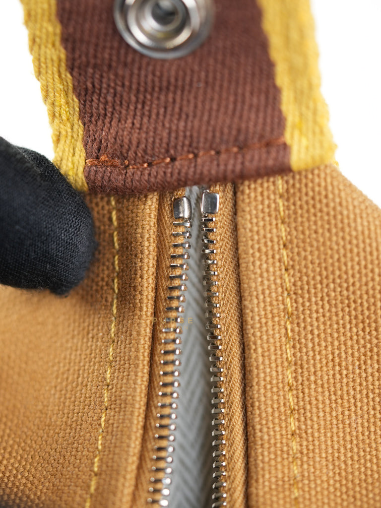 Bride-A-Brac Small Pouch Ocre Canvas | Purse Maison Luxury Bags Shop