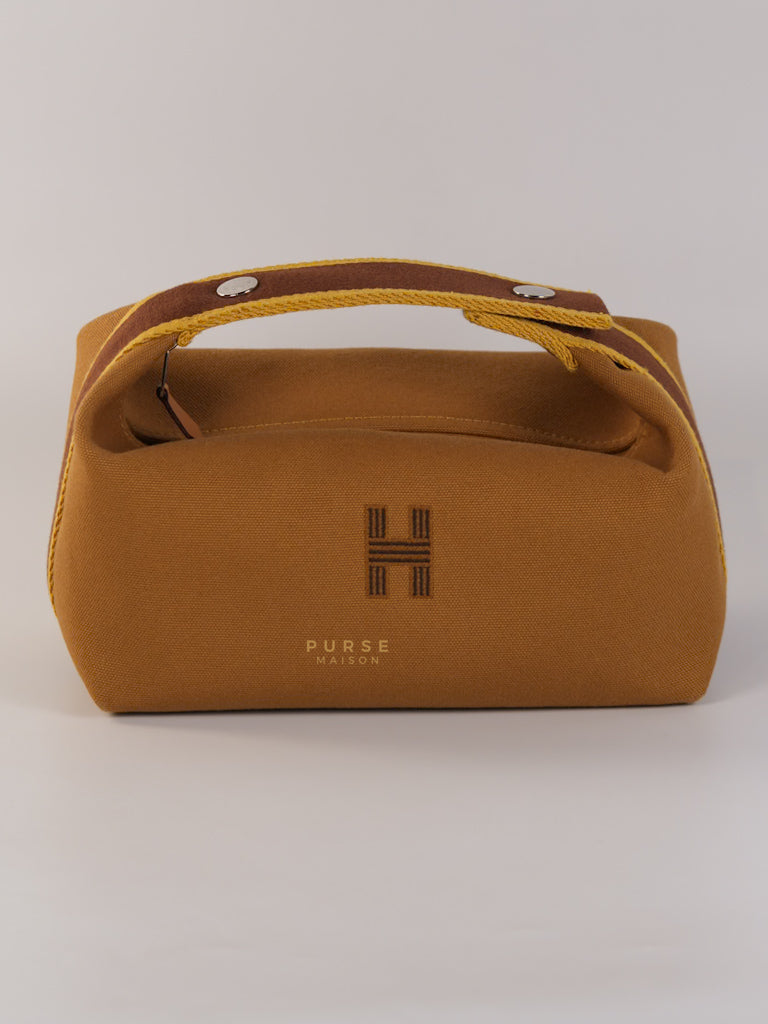 Bride-A-Brac Small Pouch Ocre Canvas | Purse Maison Luxury Bags Shop