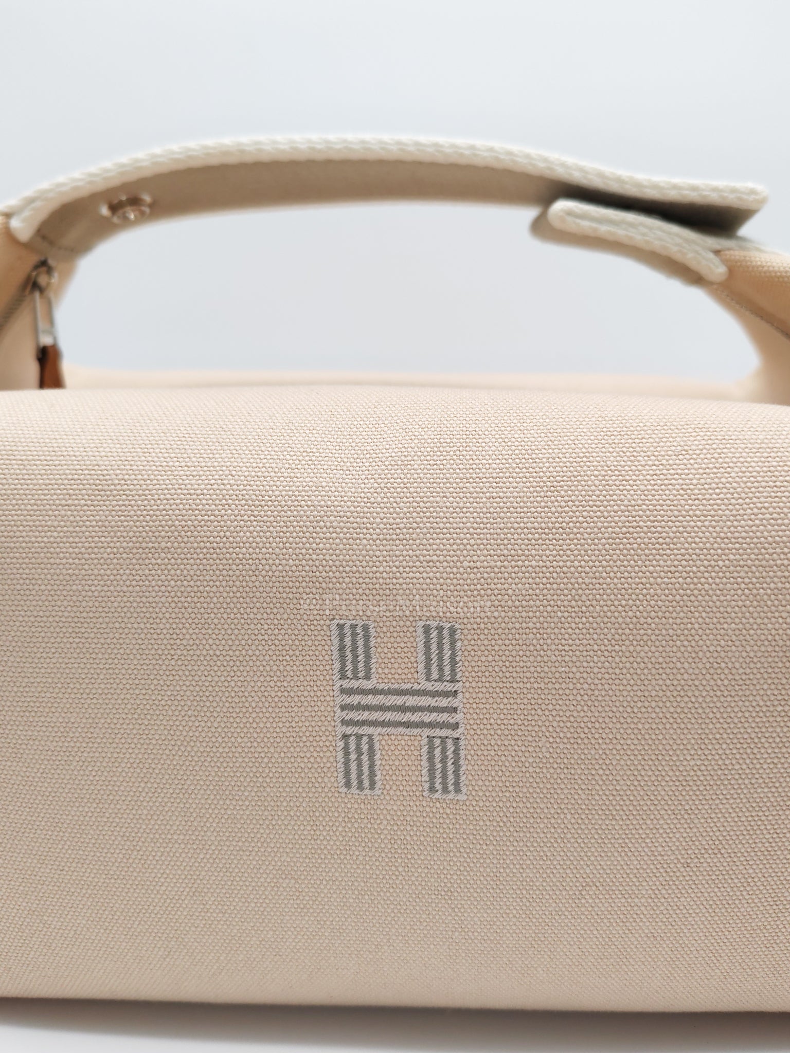 Bride A Bric GM Natural Cotton Vanity Case in Palladium Hardware | Purse Maison Luxury Bags Shop