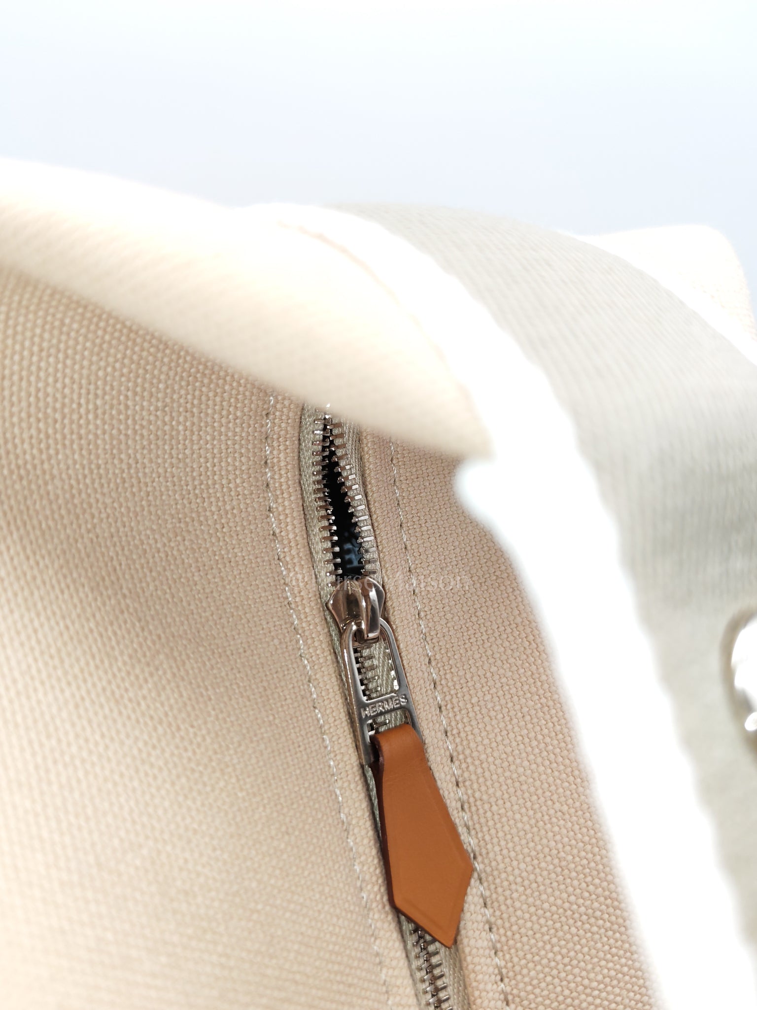 Bride A Bric GM Natural Cotton Vanity Case in Palladium Hardware | Purse Maison Luxury Bags Shop