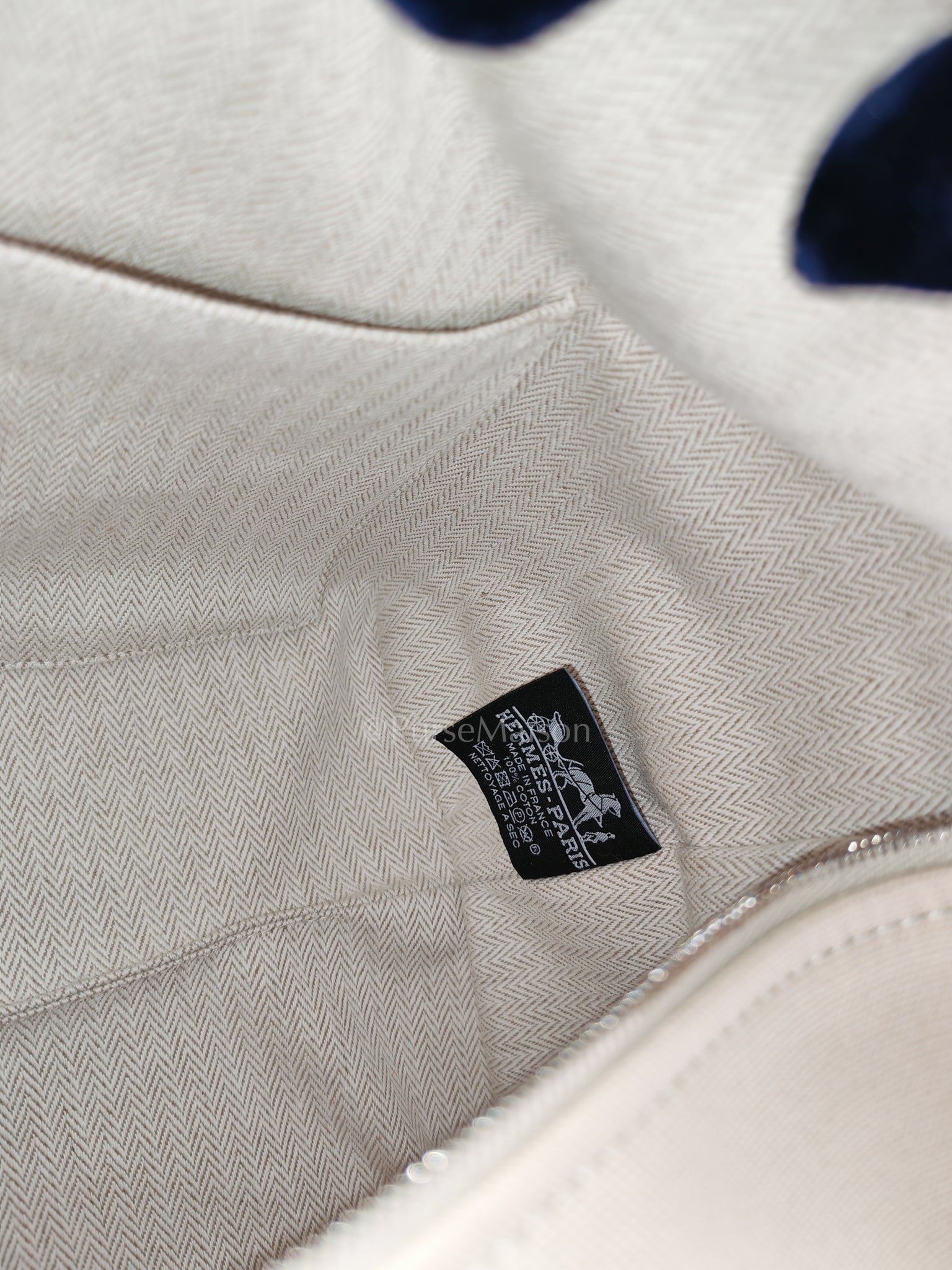 Bride A Bric GM Natural Cotton Vanity Case in Palladium Hardware | Purse Maison Luxury Bags Shop