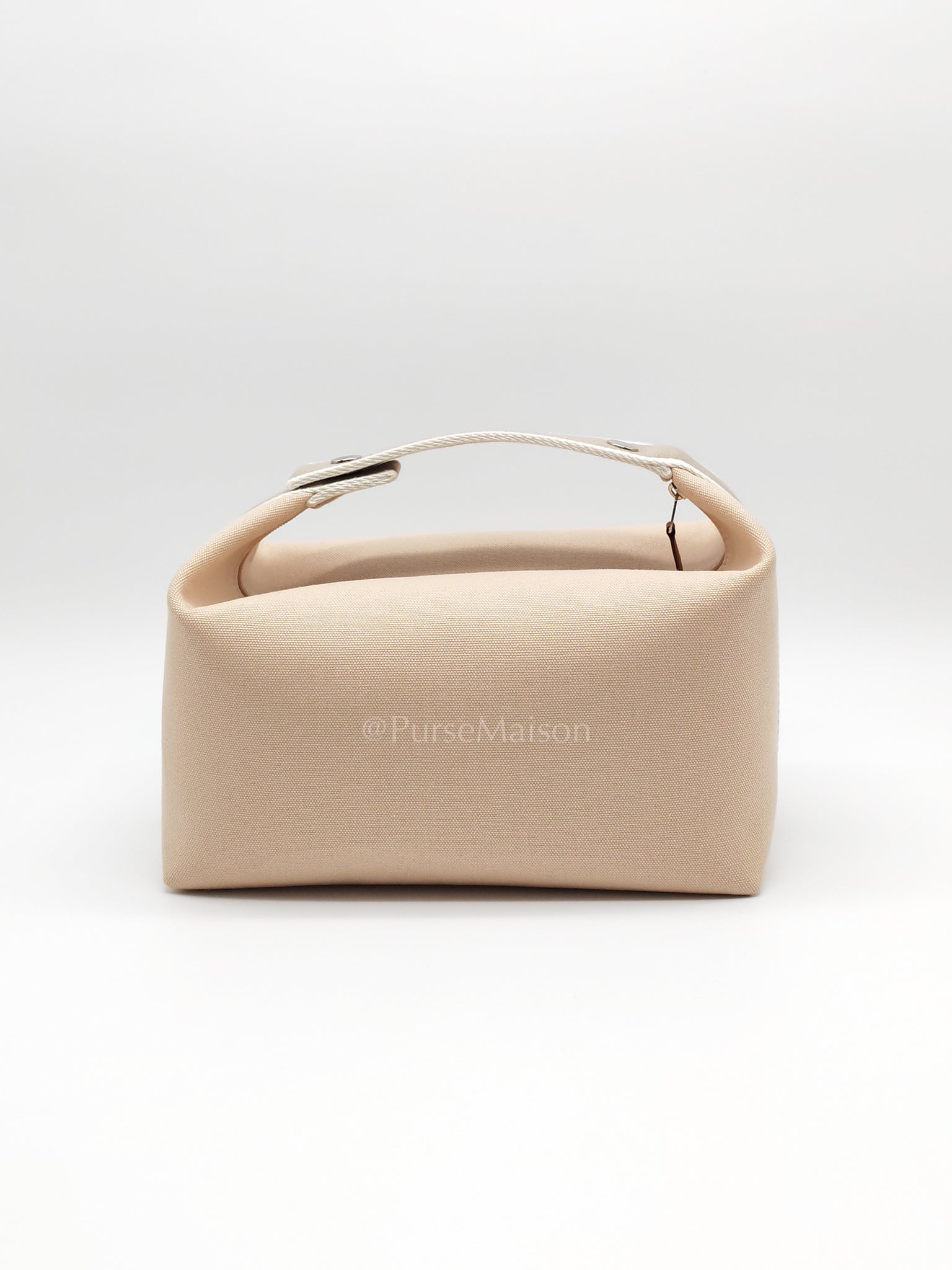 Bride A Bric GM Natural Cotton Vanity Case in Palladium Hardware | Purse Maison Luxury Bags Shop