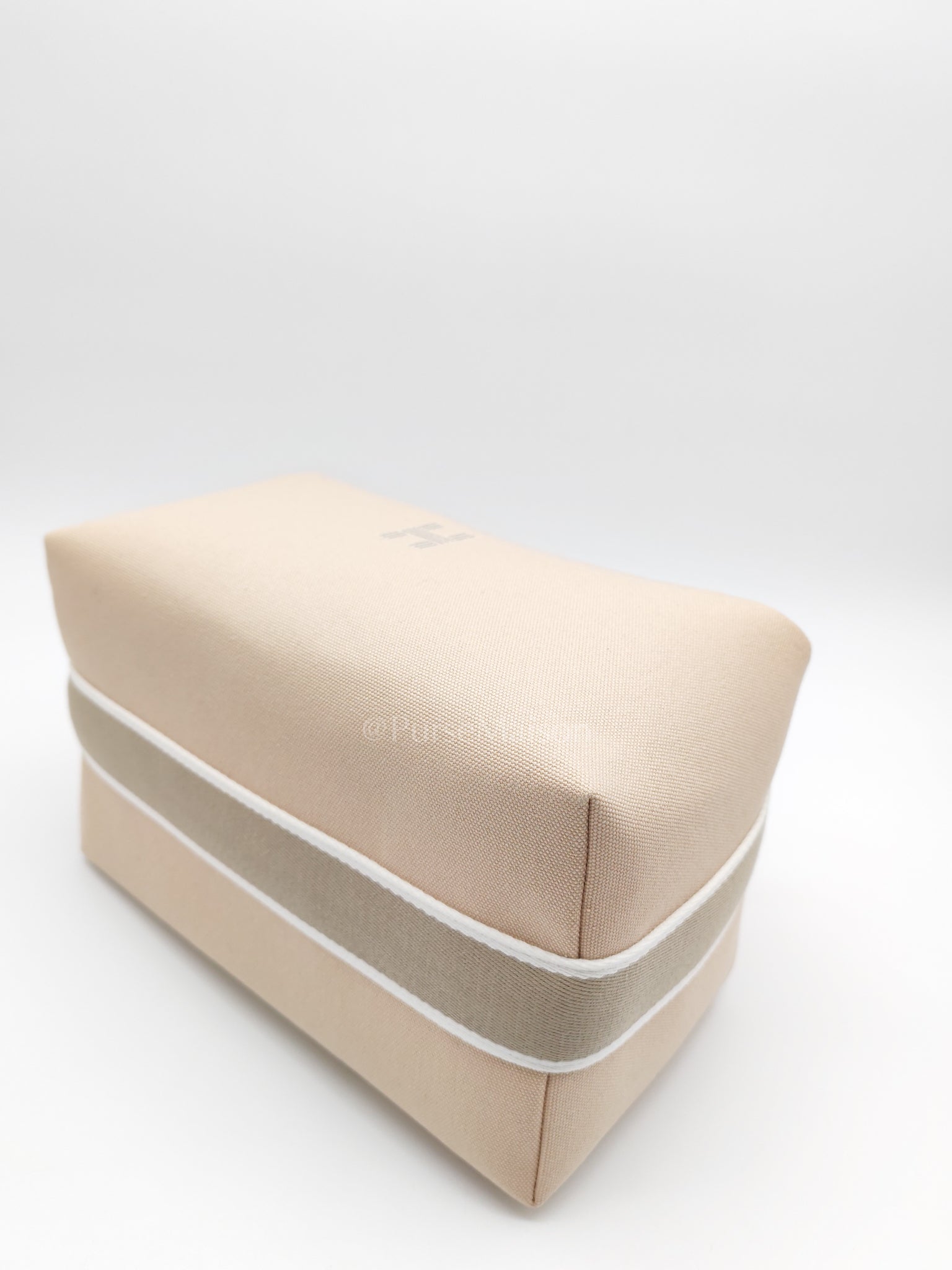 Bride A Bric GM Natural Cotton Vanity Case in Palladium Hardware | Purse Maison Luxury Bags Shop