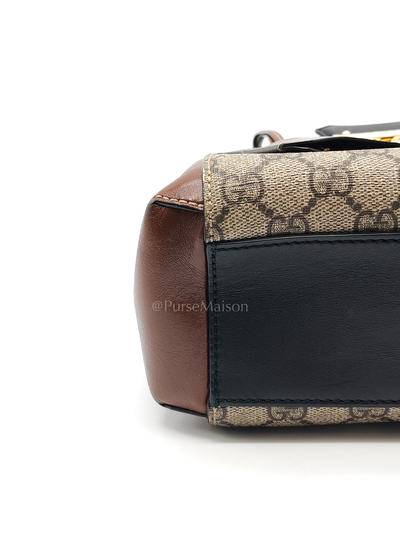 Padlock Mini Backpack in GG Supreme Canvas & Gold Hardware