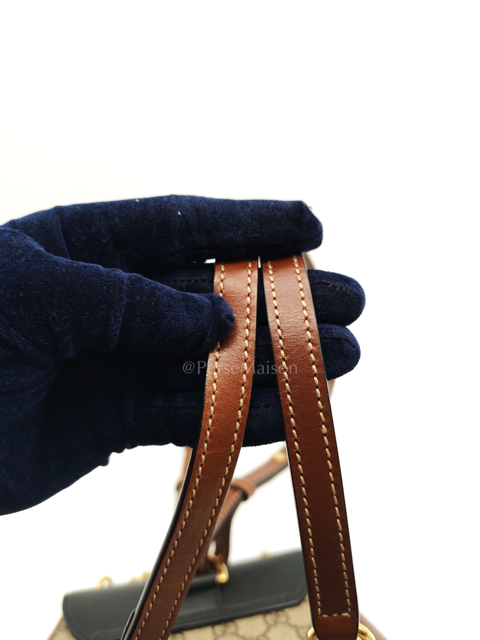 Padlock Mini Backpack in GG Supreme Canvas & Gold Hardware
