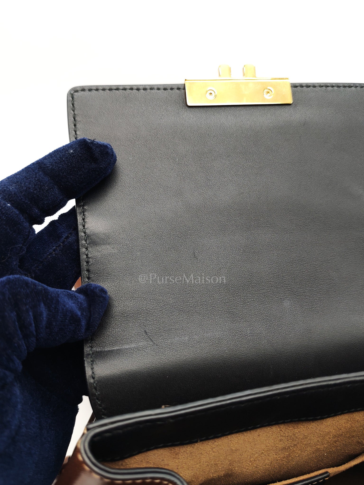 Padlock Mini Backpack in GG Supreme Canvas & Gold Hardware