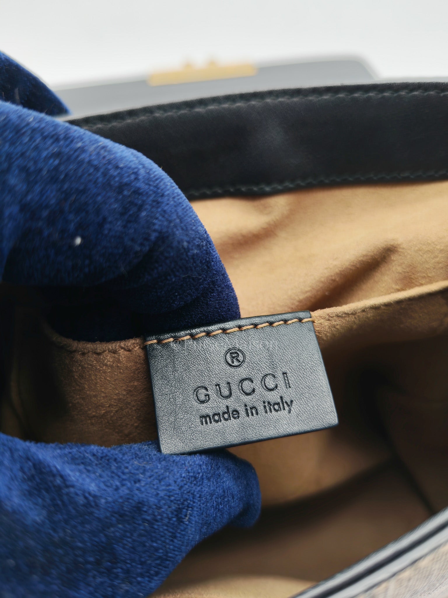 Padlock Mini Backpack in GG Supreme Canvas & Gold Hardware
